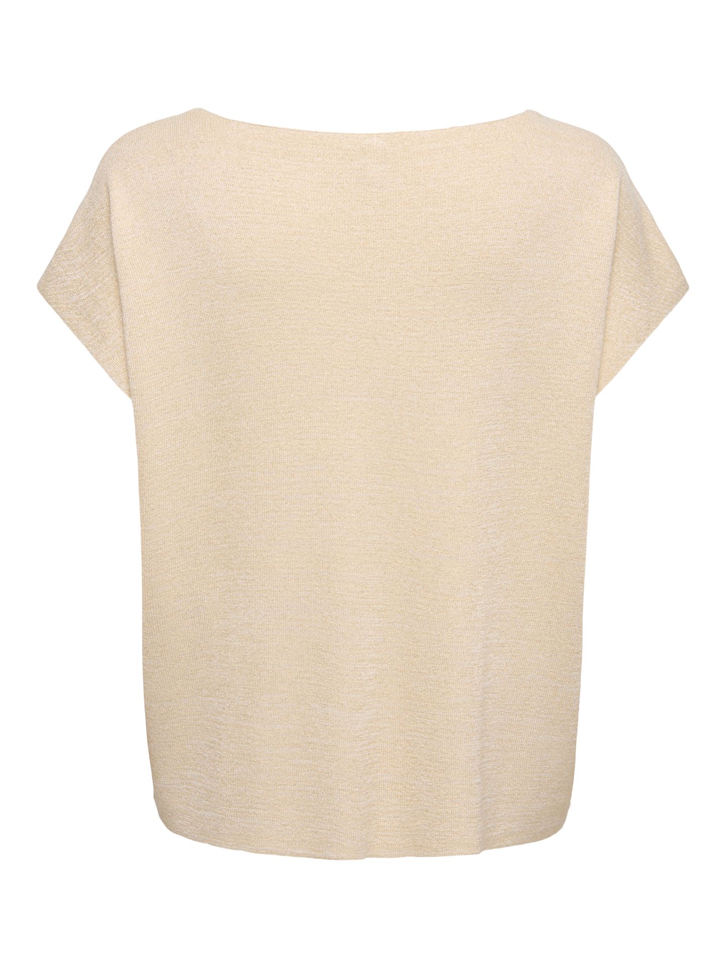 Only ONLSHINA SS GLITTER V-NECK CS KNT Birch/BLACK GRAPHIC 2900166827016