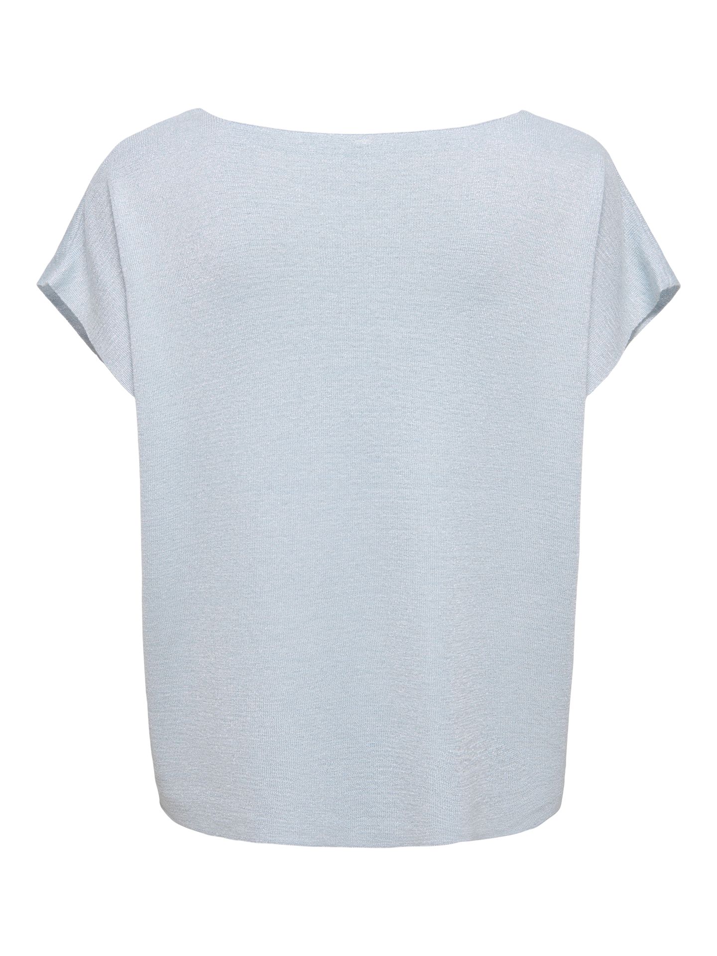 Only ONLSHINA SS GLITTER V-NECK CS KNT Ballad Blue/Silver Glitter 2900166826026