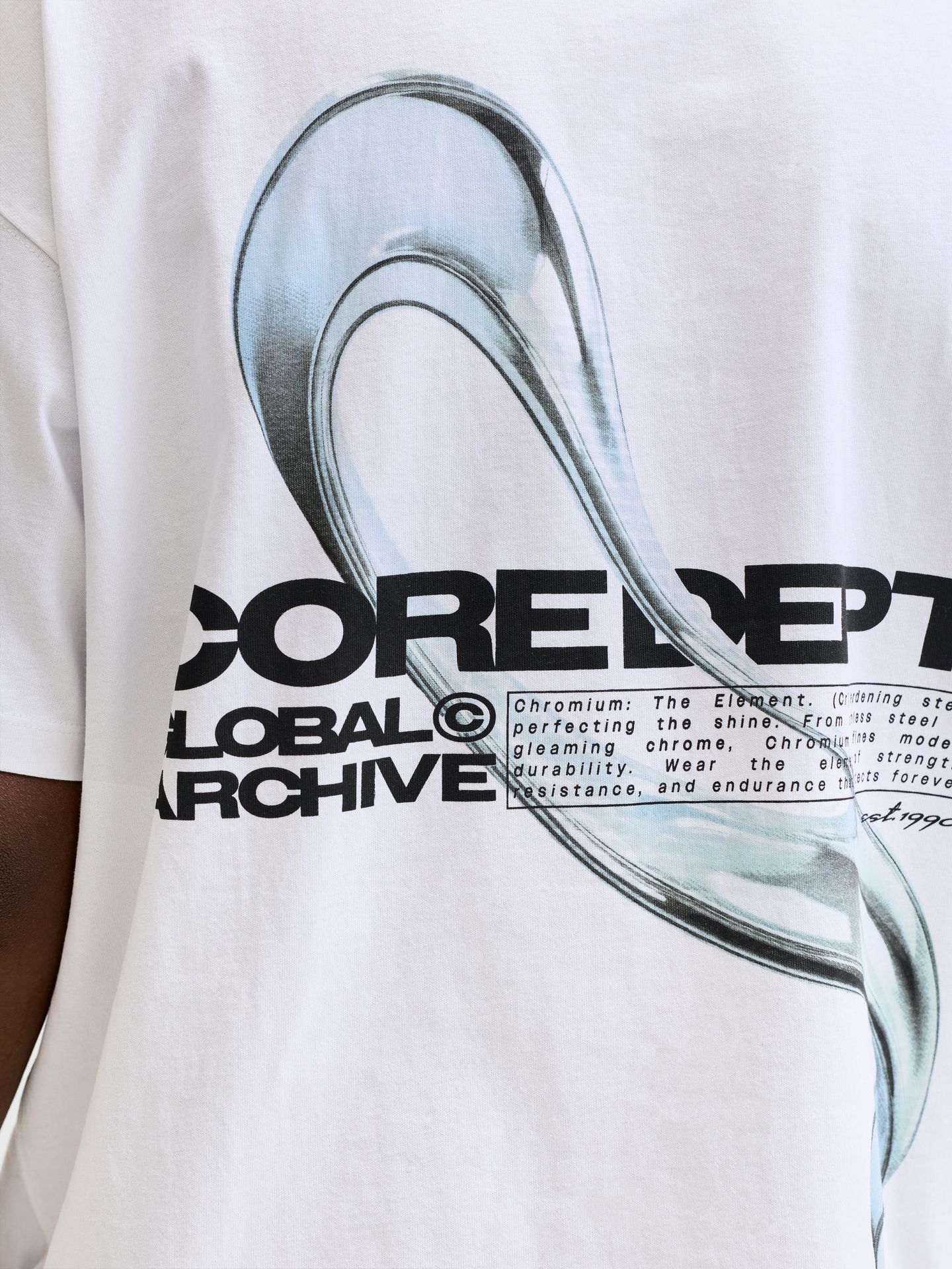 Jack & Jones JCOBIARRITZ CHROME PRINT TEE STYD S Bright White 2900166829027