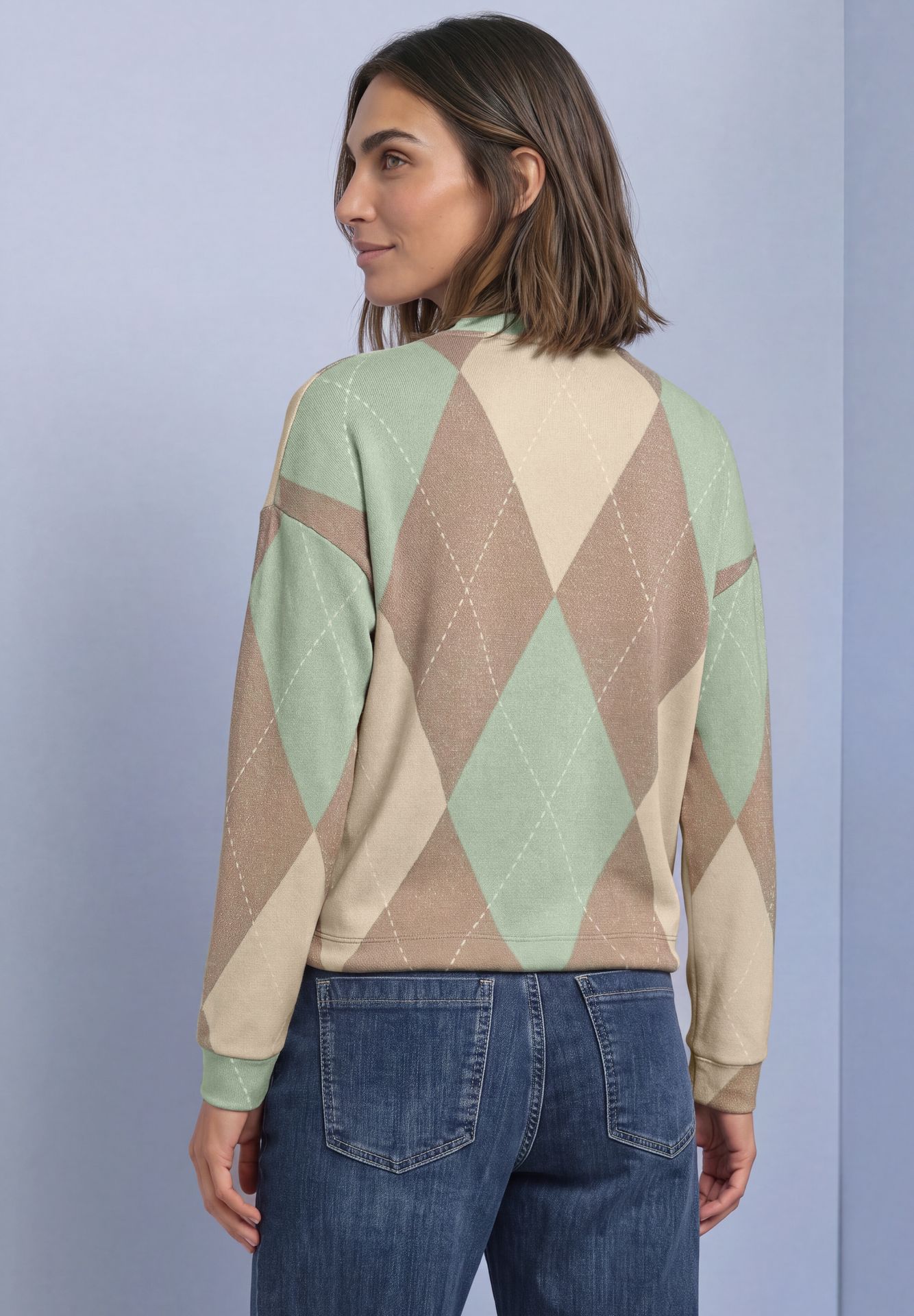 Street-One A326070 LTD QR printed soft shirt w eucalyptus green 2900166904038