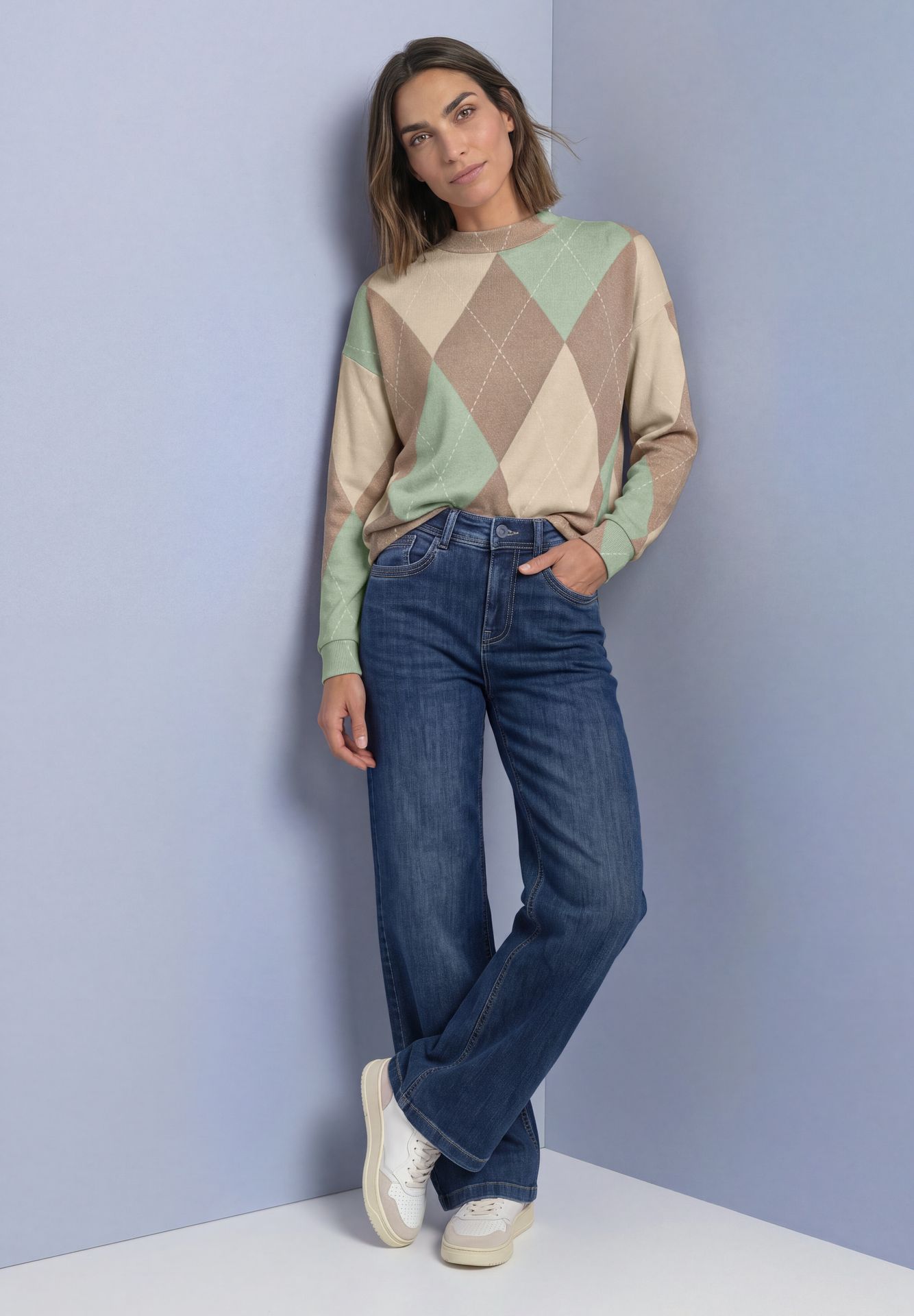 Street-One A326070 LTD QR printed soft shirt w eucalyptus green 2900166904038