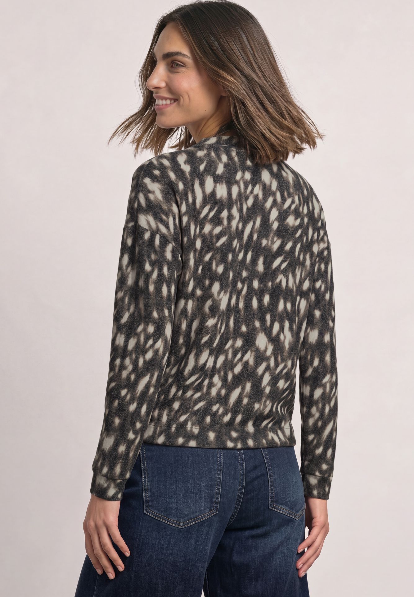 Street-One A326070 LTD QR printed soft shirt w black 2900166903031