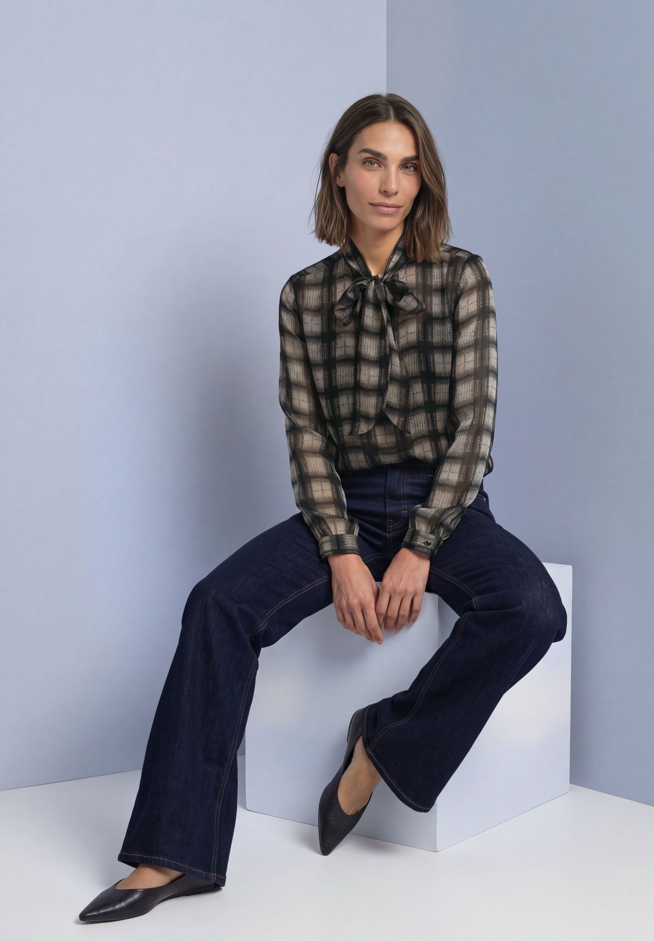 Street-One A347010 Chiffon blouse w tie detail sanded amber 2900166987048