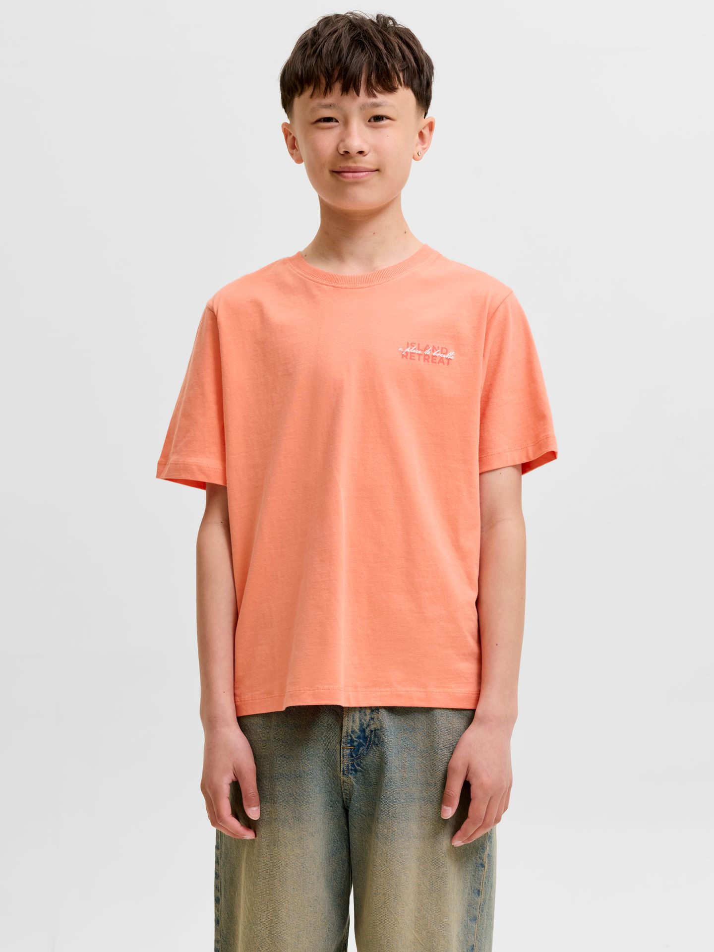 Jack & Jones JCOETERNA SCRIPT BACK PRINT TEE SS Persimmon 00118730-EKA26011400003551