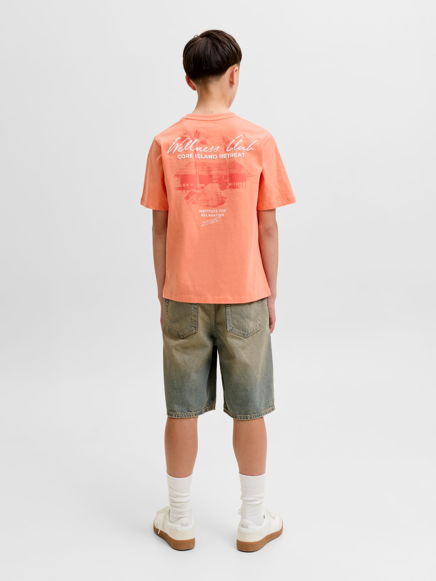 Jack & Jones JCOETERNA SCRIPT BACK PRINT TEE SS Persimmon 2900167106035