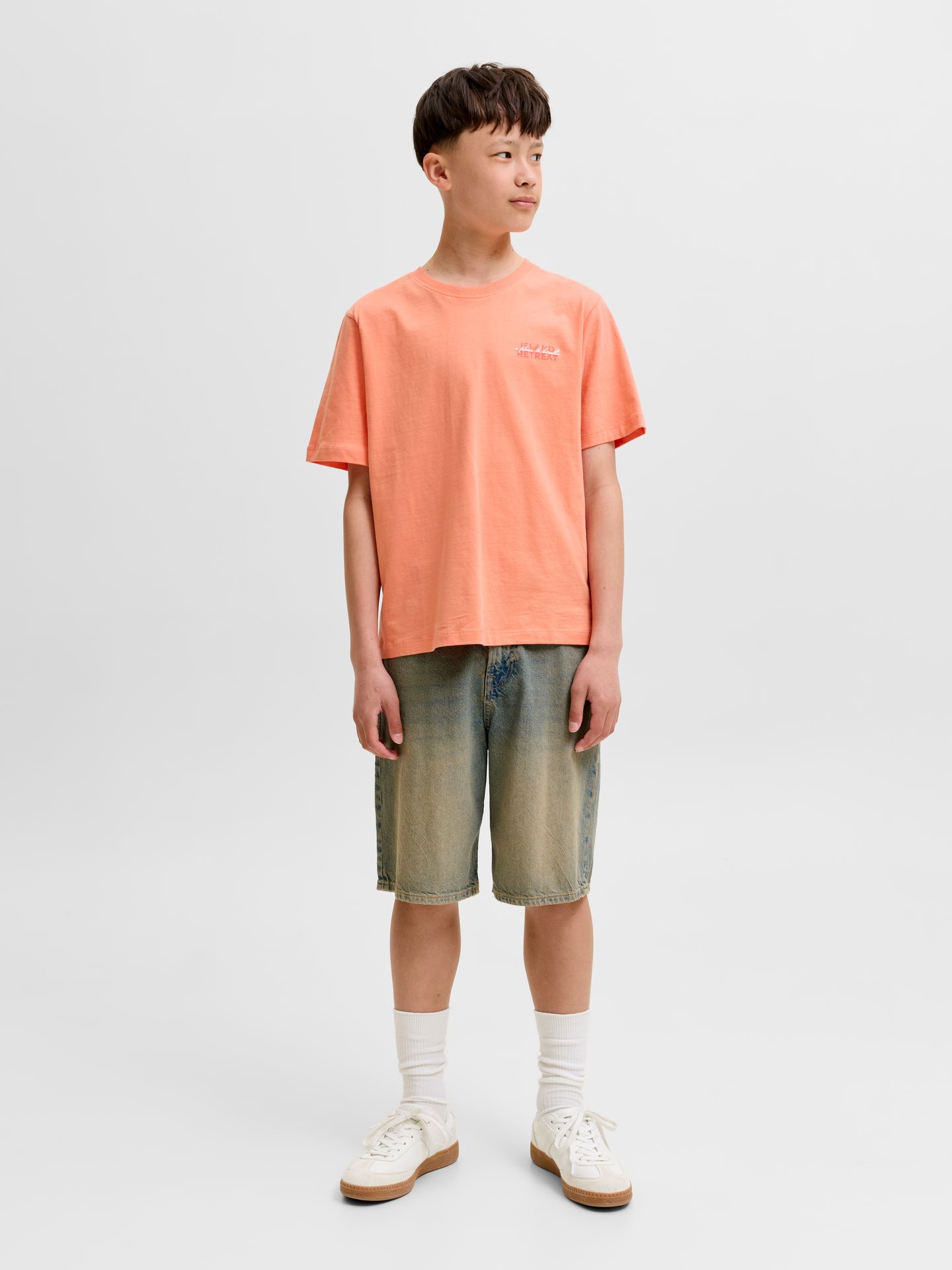 Jack & Jones JCOETERNA SCRIPT BACK PRINT TEE SS Persimmon 2900167106035