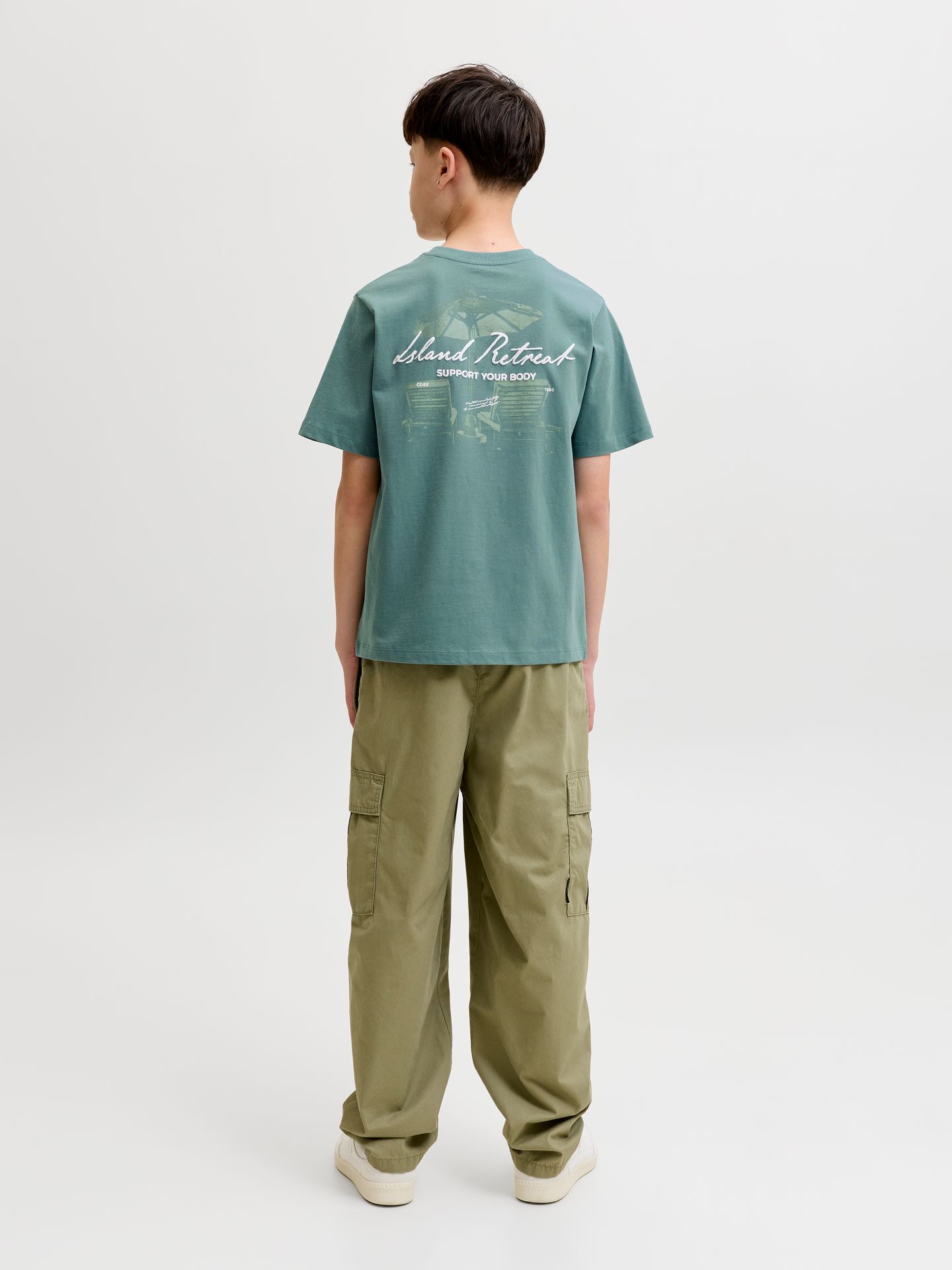 Jack & Jones JCOETERNA SCRIPT BACK PRINT TEE SS North Atlantic 2900167107032