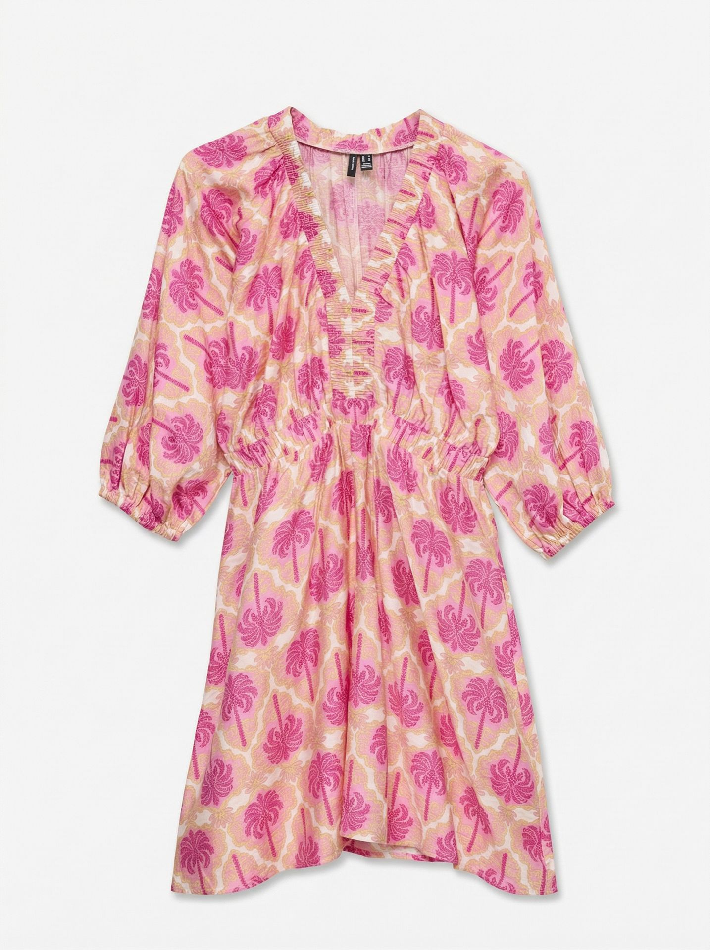 Vero Moda VMEVELIJN 3/4 SHORT DRESS EXP Snow White/Lemonade 00118733-EKA26011400000850