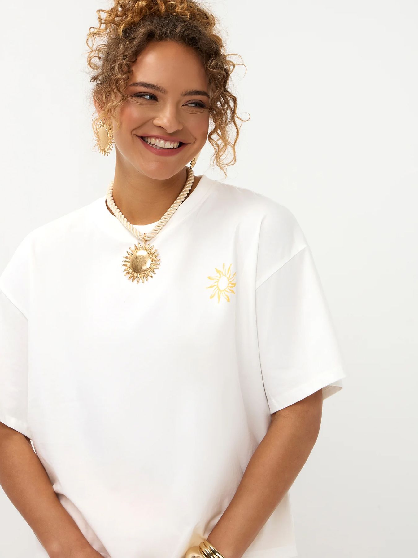 Ydence T-shirt Gelato e sole off white 2900167132065