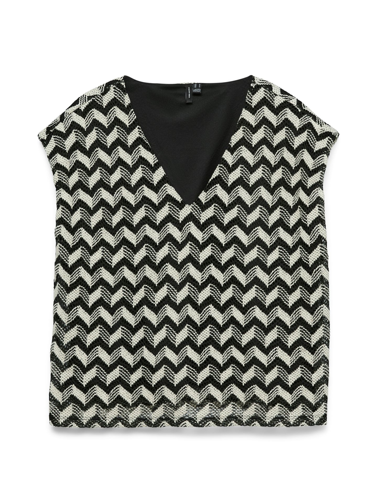 Vero Moda VMTIKKA CS V-NECK TOP JRS Black/COATED 00118763-EKA26011400000116