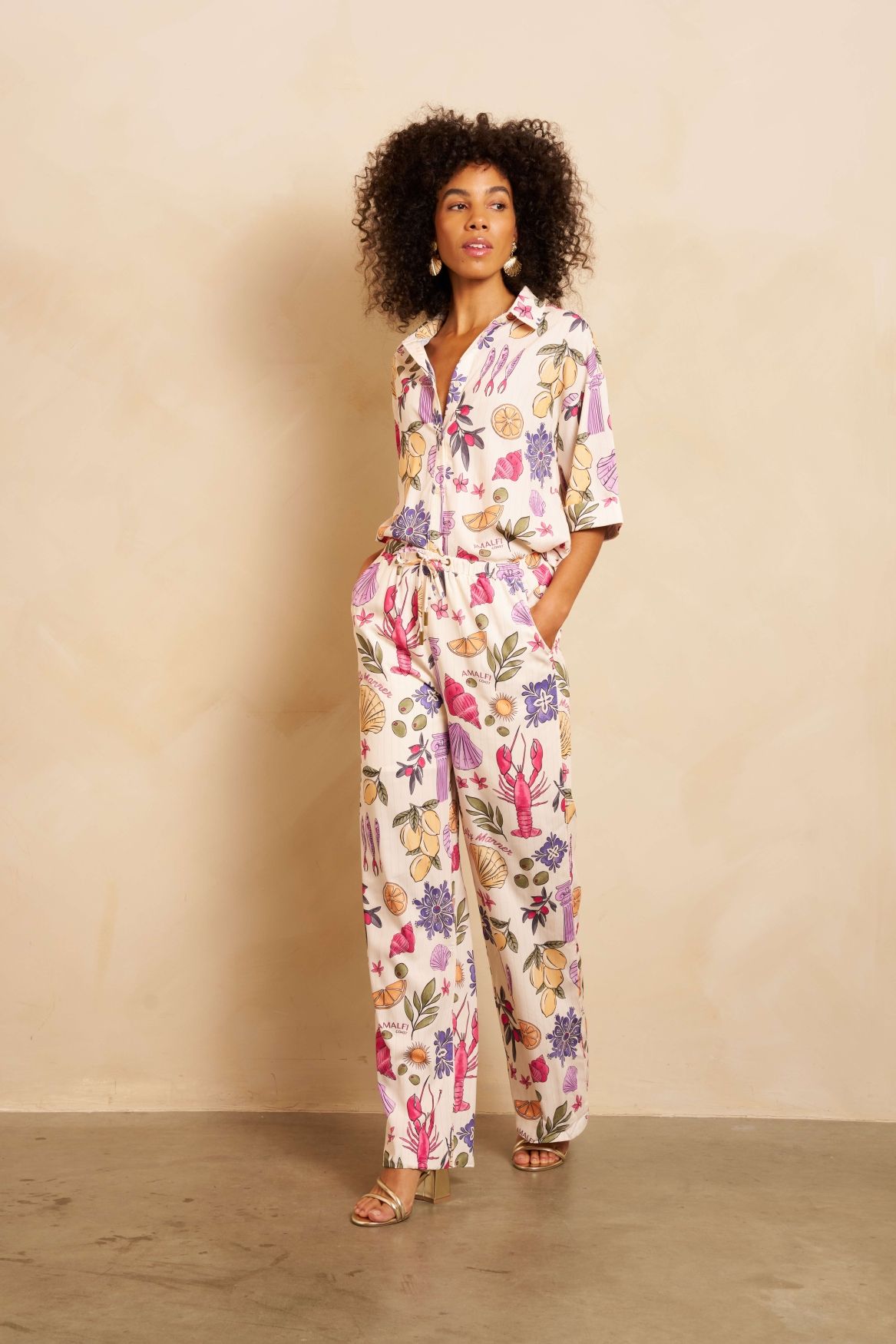 Lofty Manner Trouser Luca 827 multi element print 2900167238040
