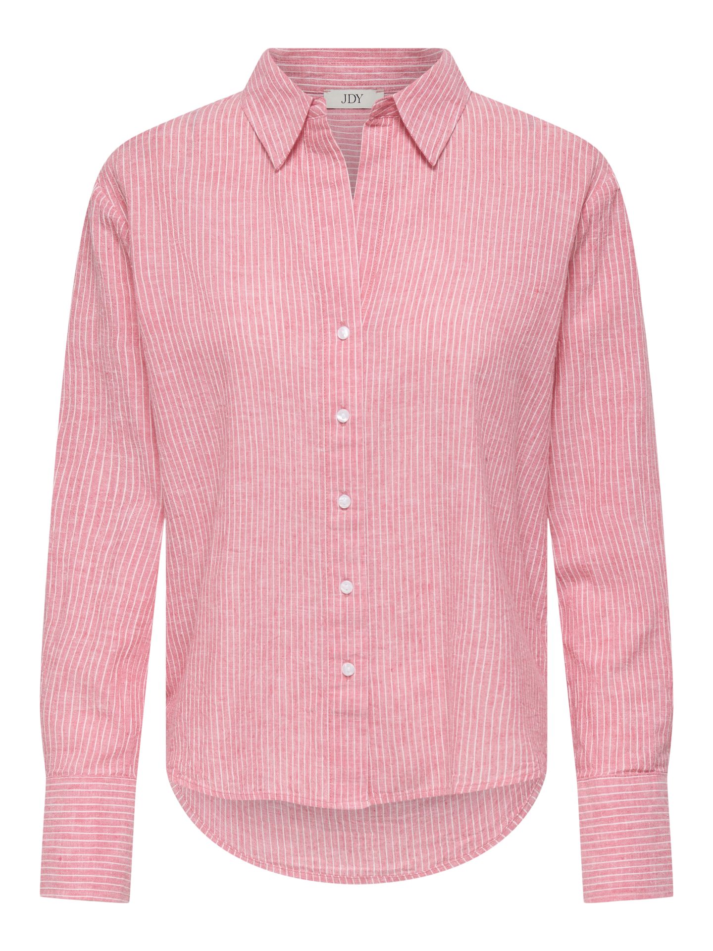 Only JDYMILA L/S LOOSE LINEN SHIRT WVN D Calypso Coral/CLOUD DANCER 2900167250011