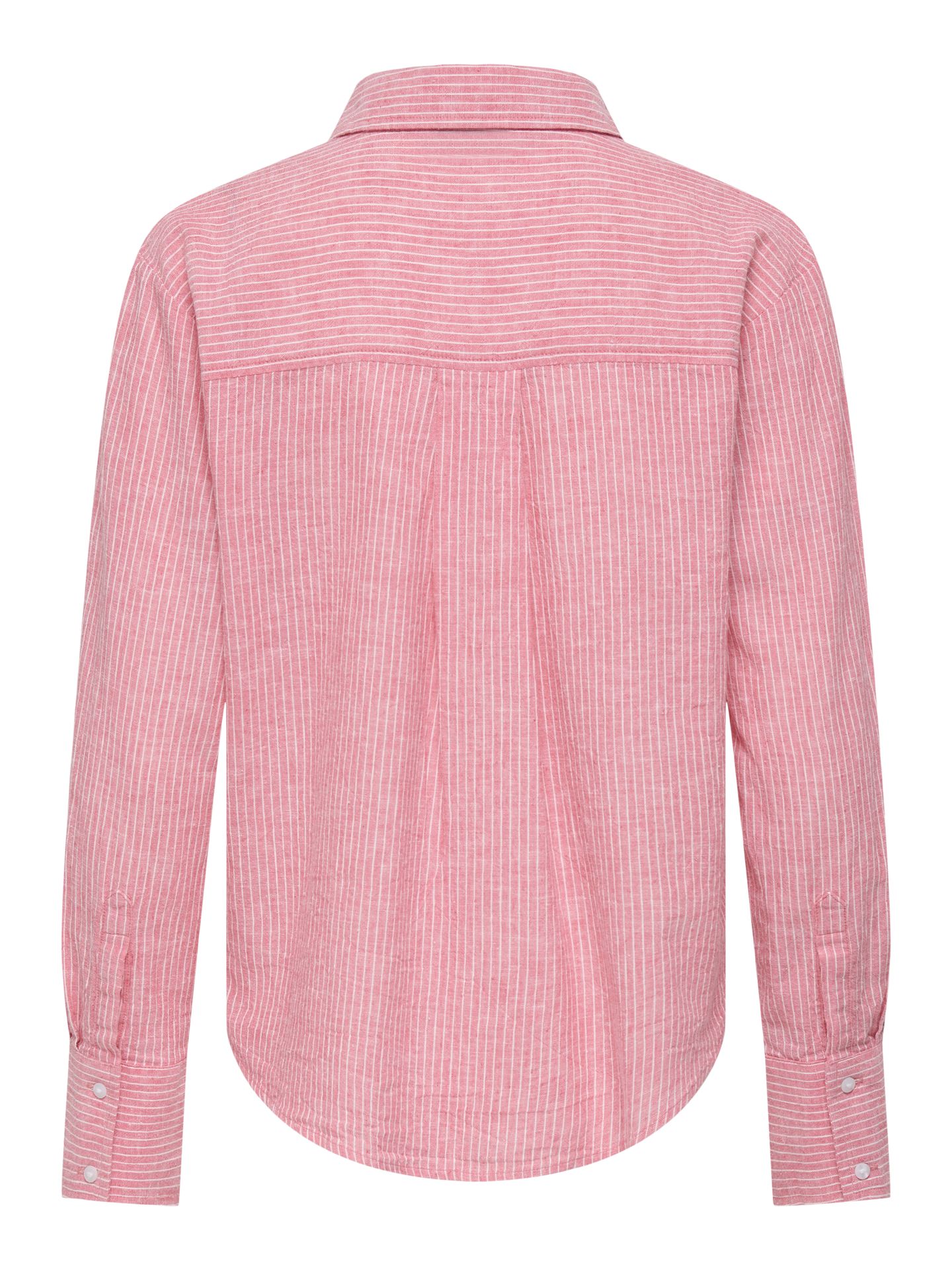 Only JDYMILA L/S LOOSE LINEN SHIRT WVN D Calypso Coral/CLOUD DANCER 2900167250011