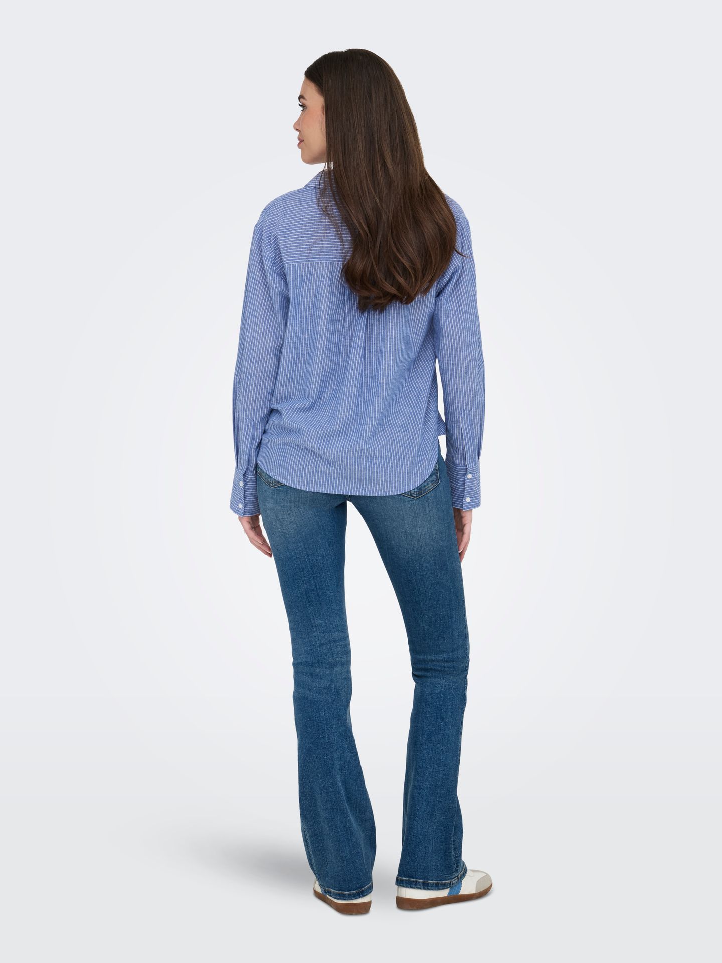 Only JDYMILA L/S LOOSE LINEN SHIRT WVN D Kentucky Blue/CLOUD DANCER 2900167251032