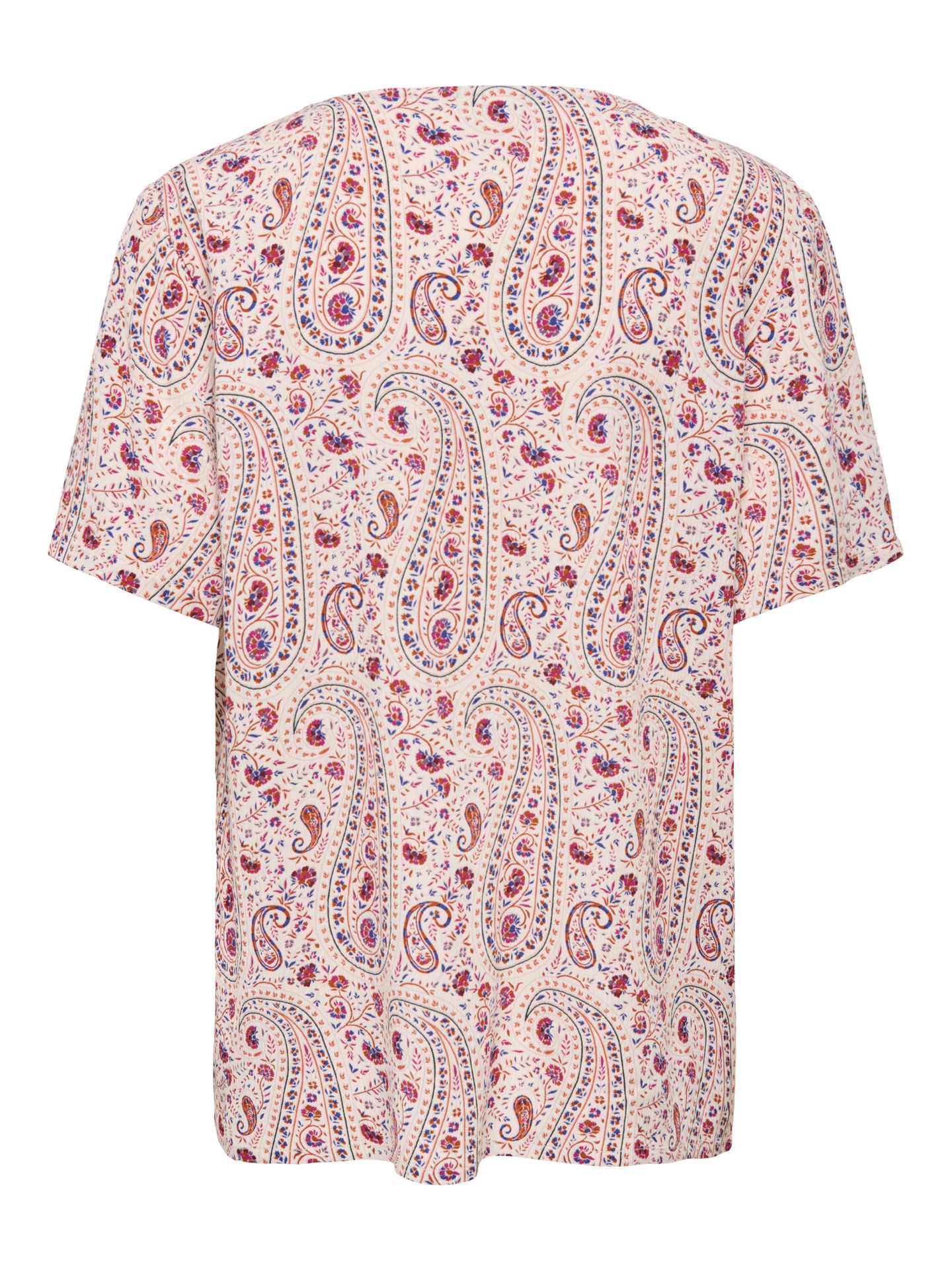 JDY JDYGABY LIFE S/S V-NECK TOP WVN Cloud Dancer/Pomegranate 2900167255047