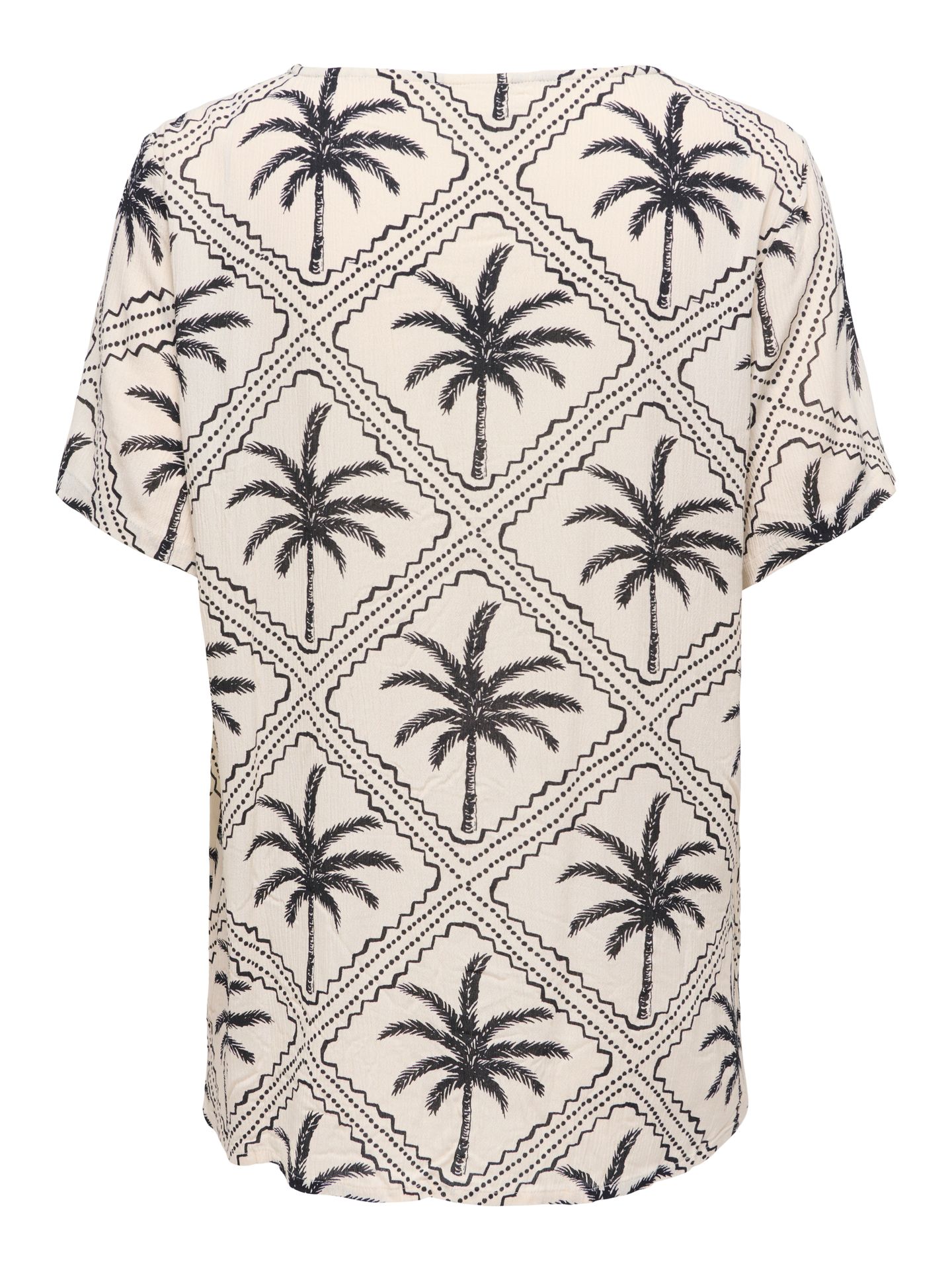JDY JDYGABY LIFE S/S V-NECK TOP WVN Sandshell/BLACK TIE DYE STRIPES 2900167254057