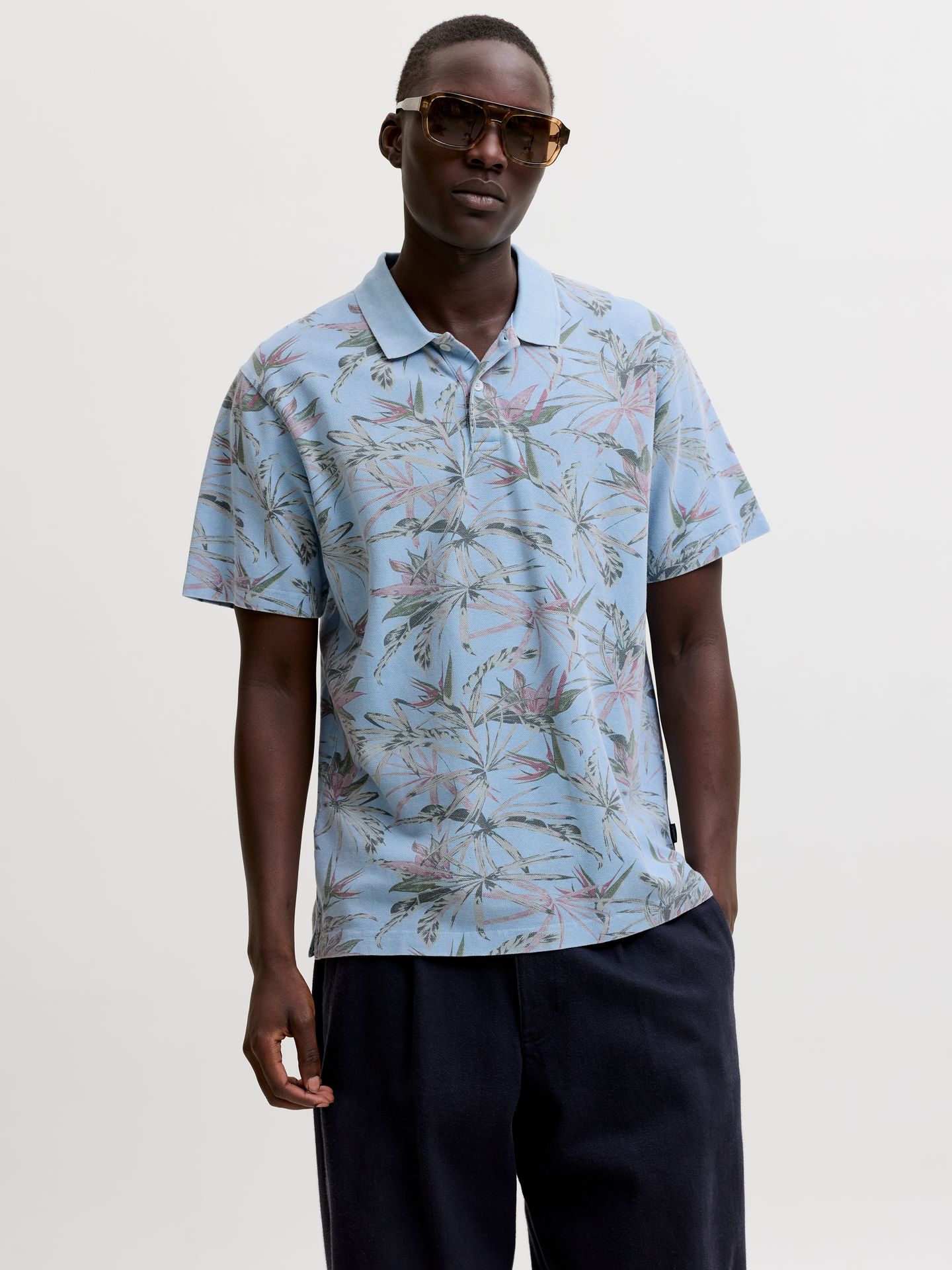 Jack & Jones JPRBLUHAWAII AOP SS POLO Soft Chambray 2900167276011