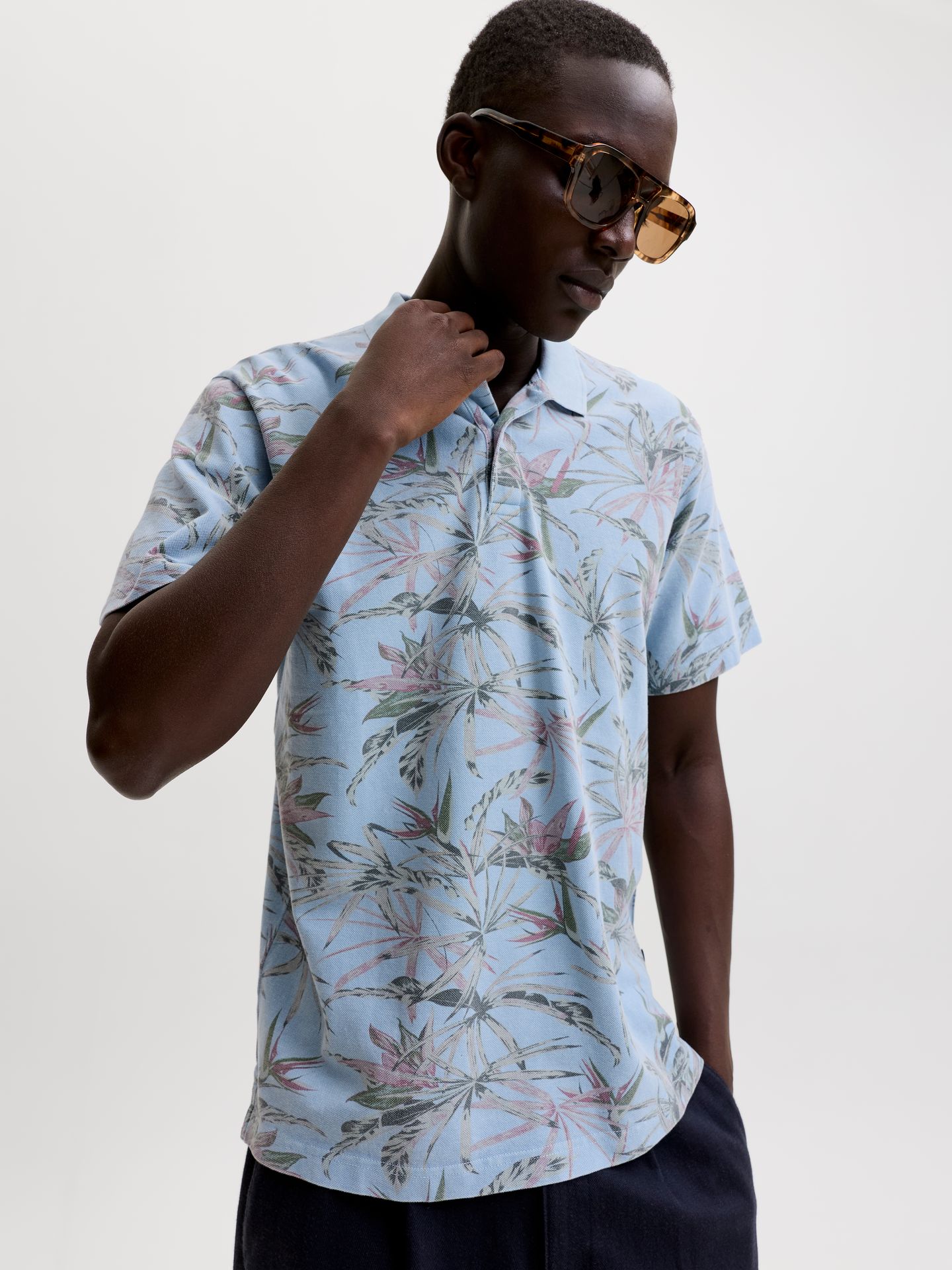 Jack & Jones JPRBLUHAWAII AOP SS POLO Soft Chambray 2900167276011