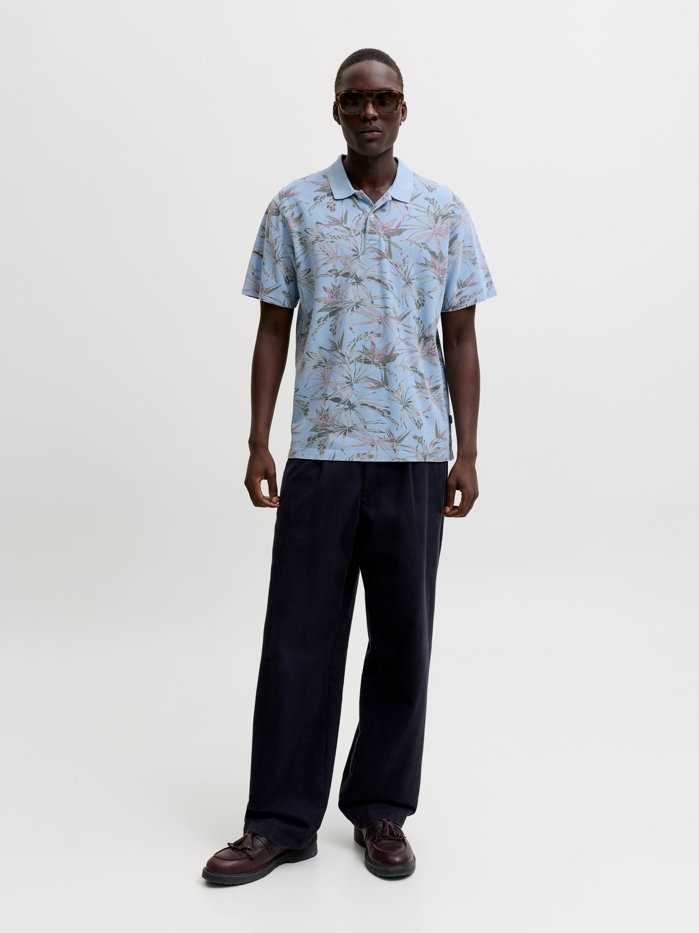Jack & Jones JPRBLUHAWAII AOP SS POLO Soft Chambray 2900167276011