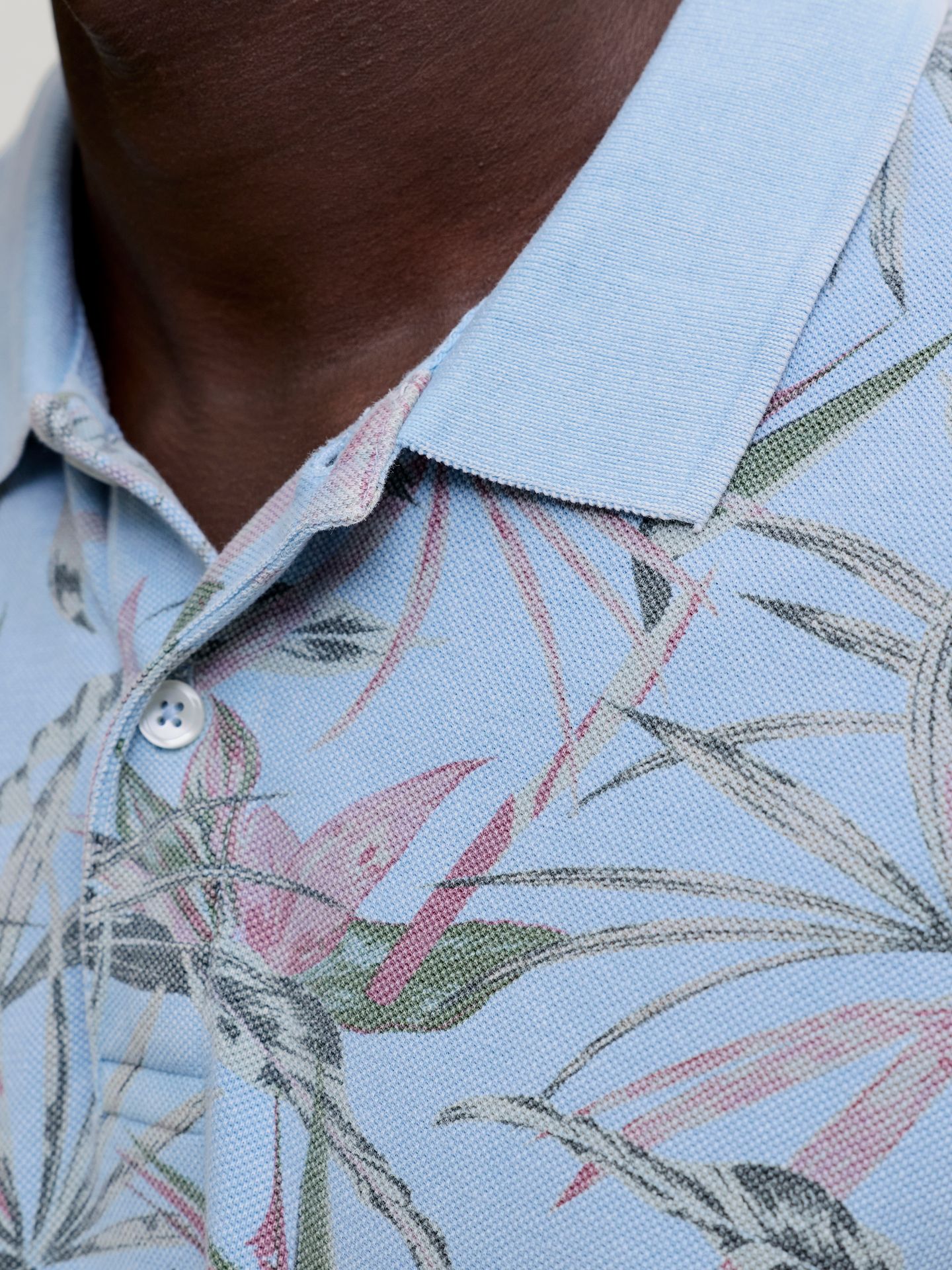 Jack & Jones JPRBLUHAWAII AOP SS POLO Soft Chambray 2900167276011