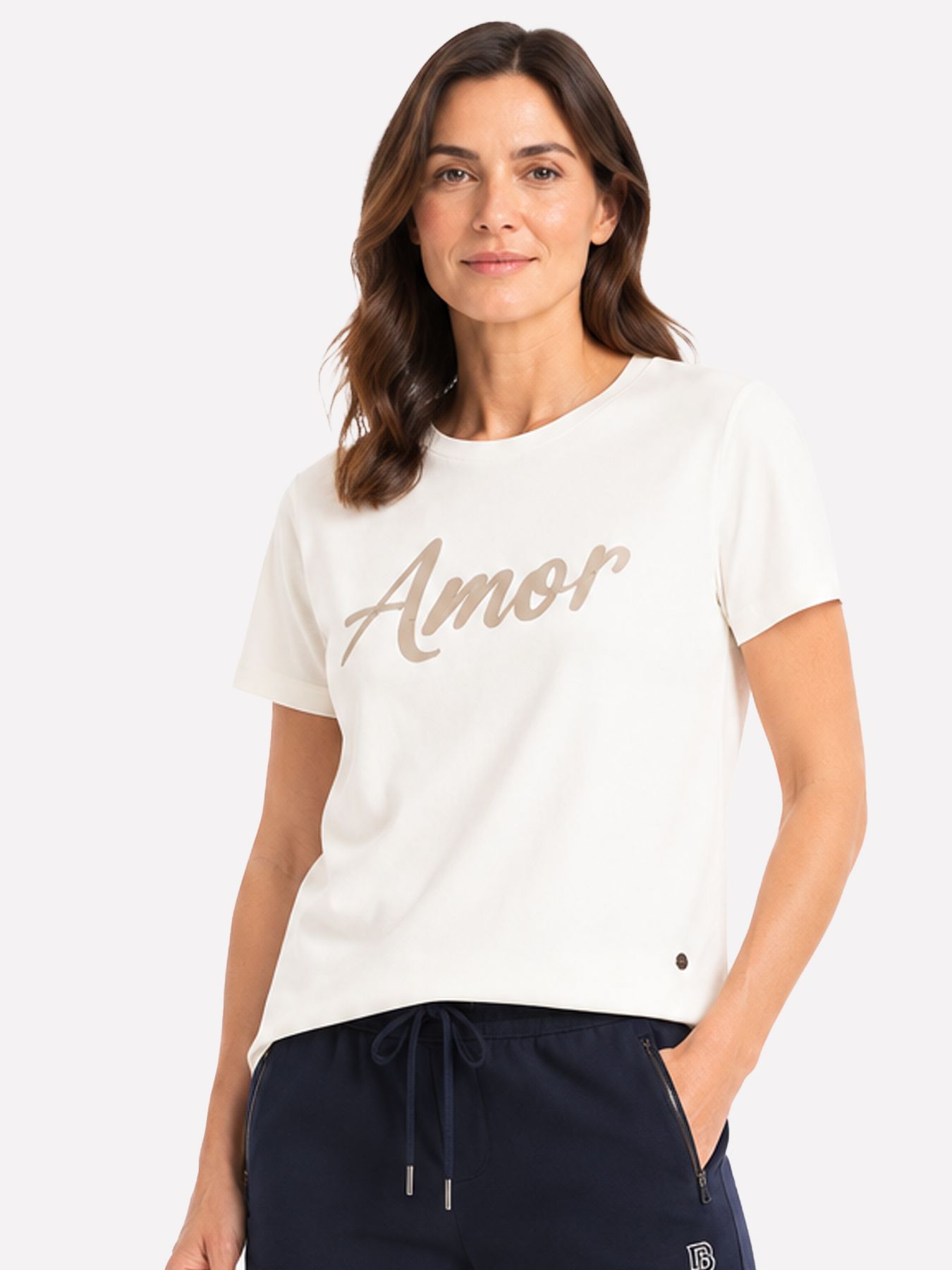 Elvira T-shirt Amor off white 00118851-W2