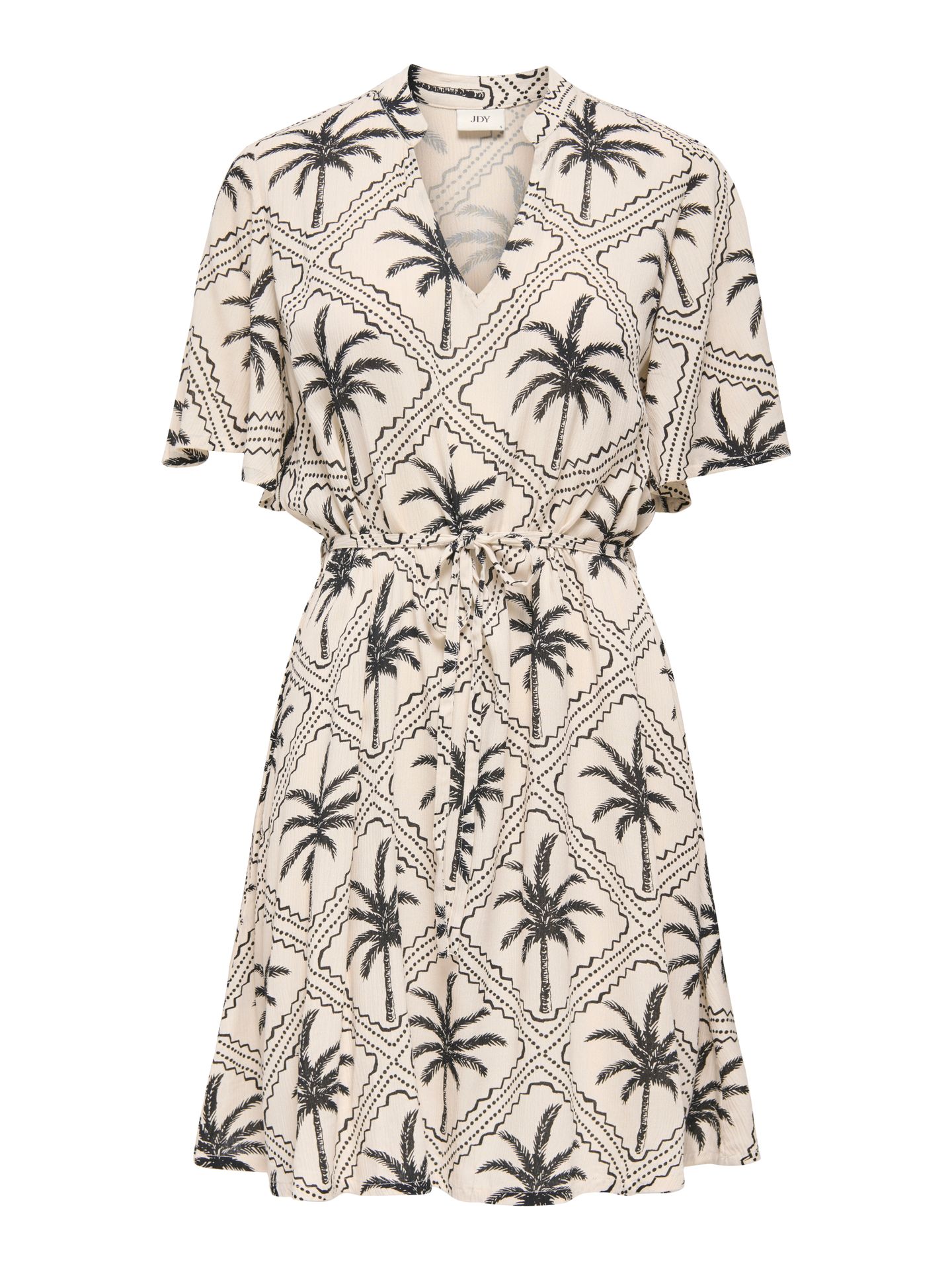 Only JDYGABY LIFE S/S BELT DRESS WVN Sandshell/CHOCOLATE TORTE TROPE 00118860-EKA26011400003317
