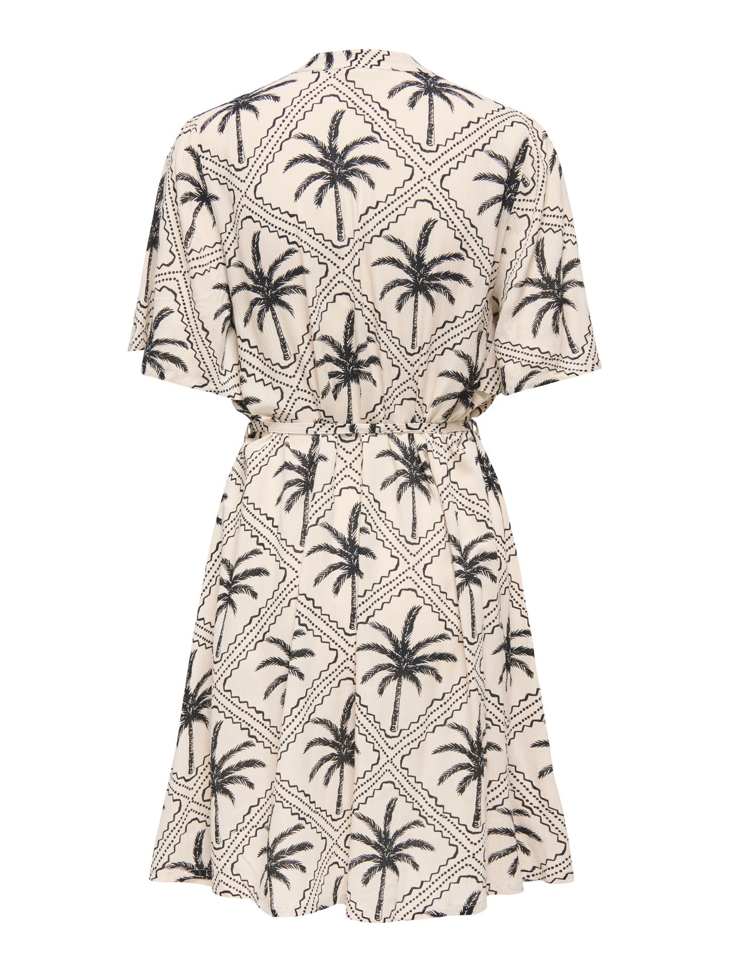 Only JDYGABY LIFE S/S BELT DRESS WVN Sandshell/CHOCOLATE TORTE TROPE 2900167289011