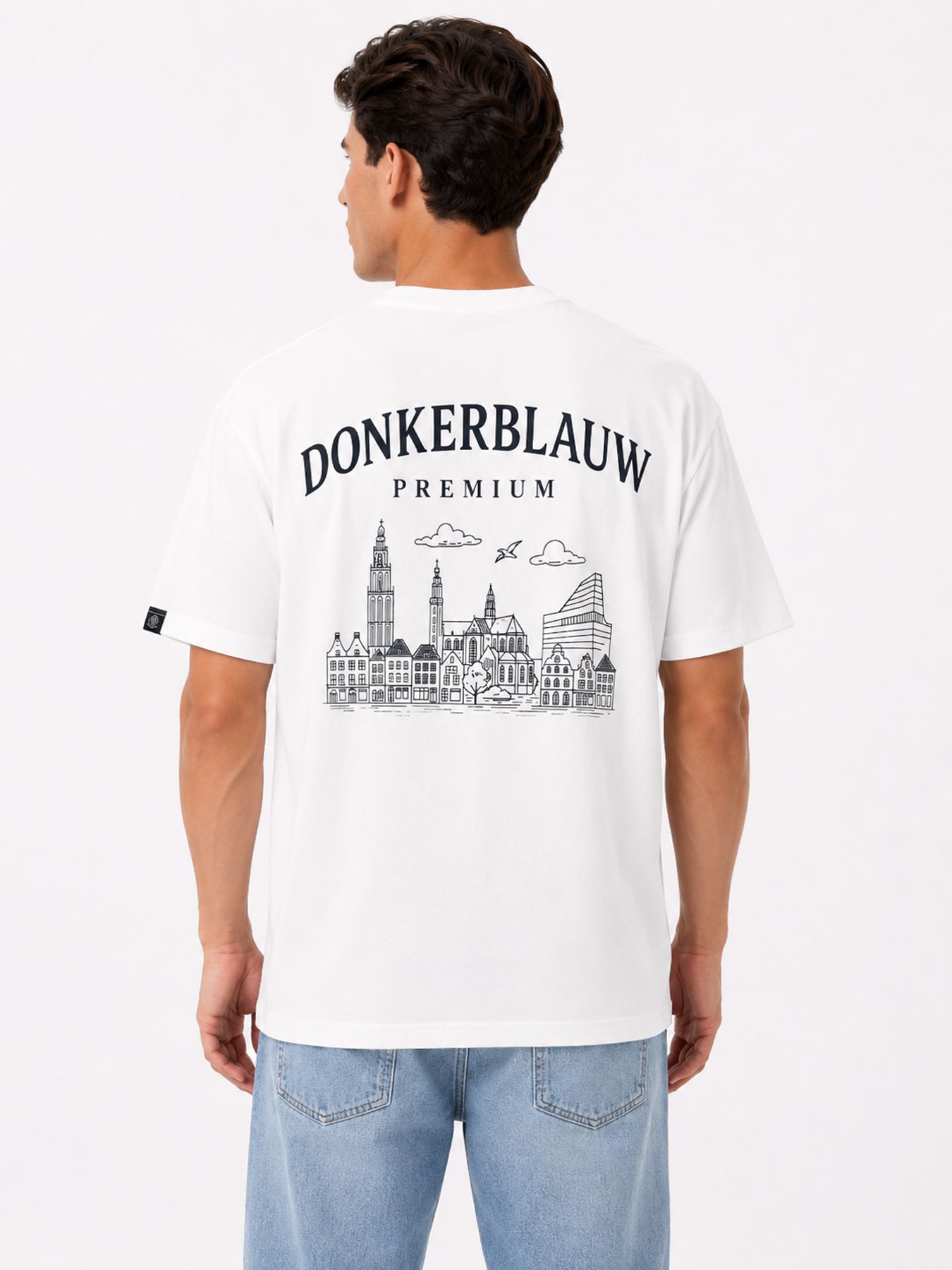 Donker Blauw Db-02 Tee city off white 00118862-W2