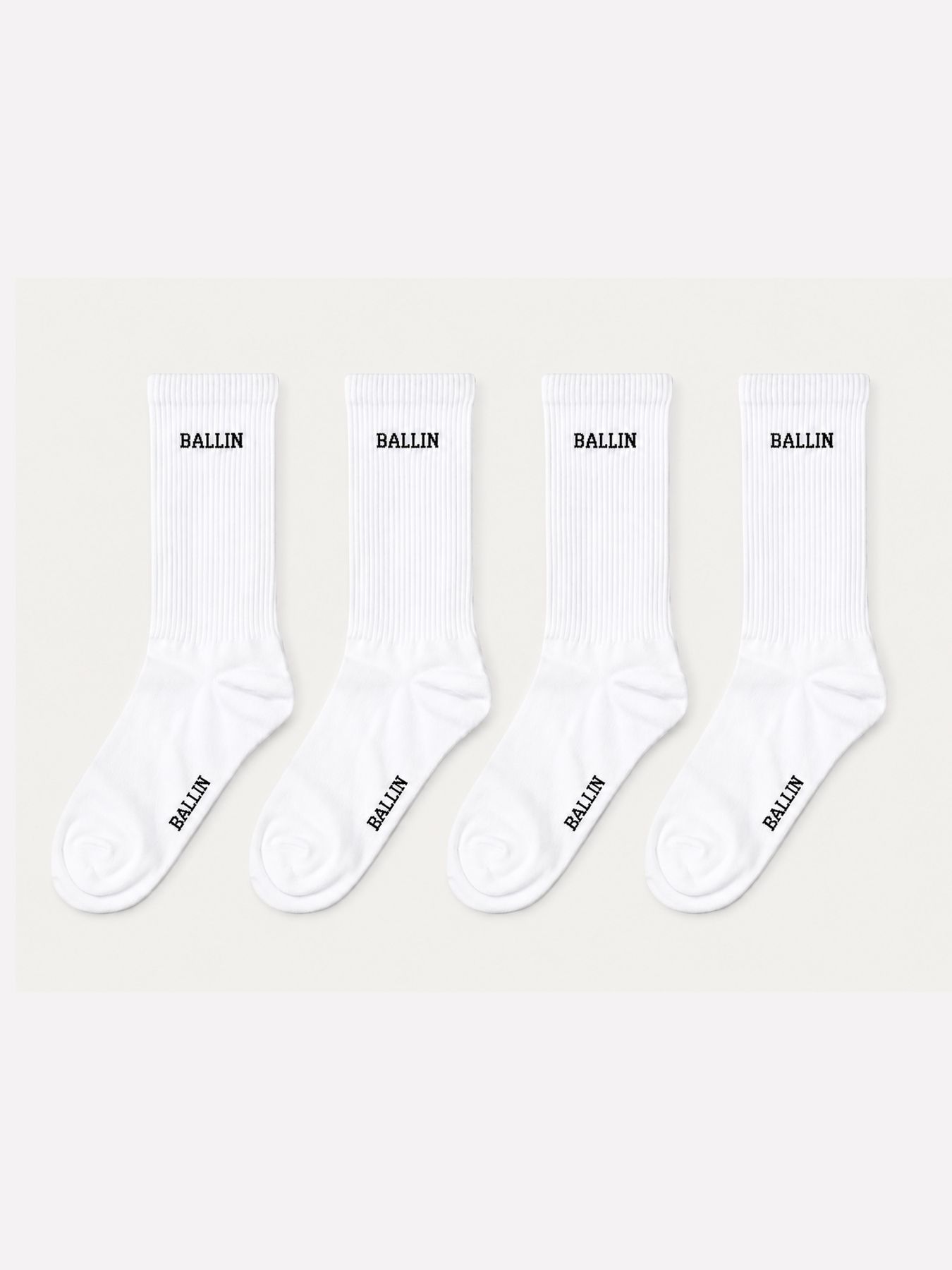 Ballin sokken 4 pack Wit 00118866-W1