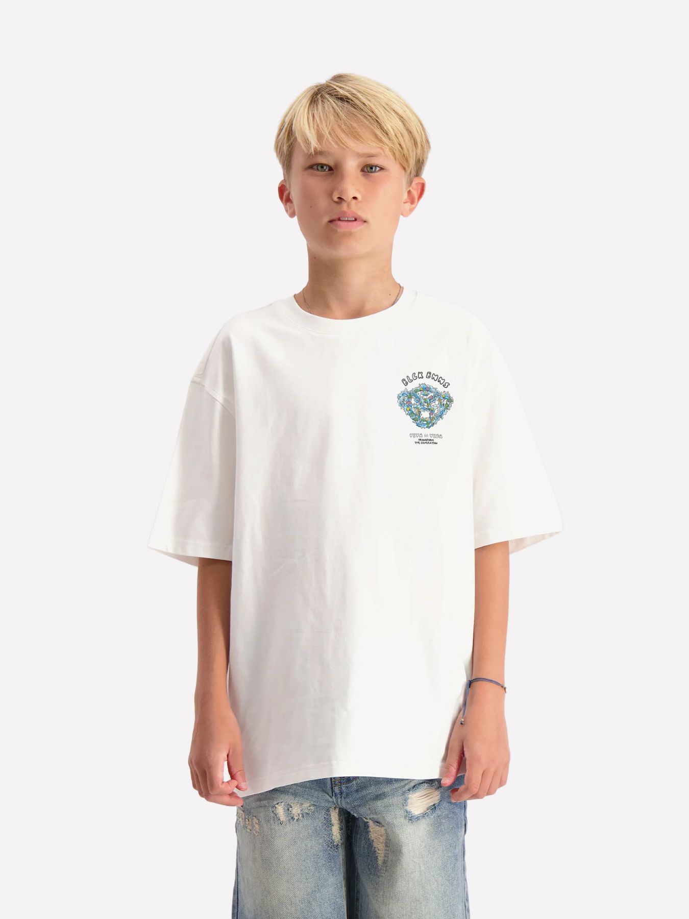 Black Bananas Kids Wave t-shirt White 00118878-002