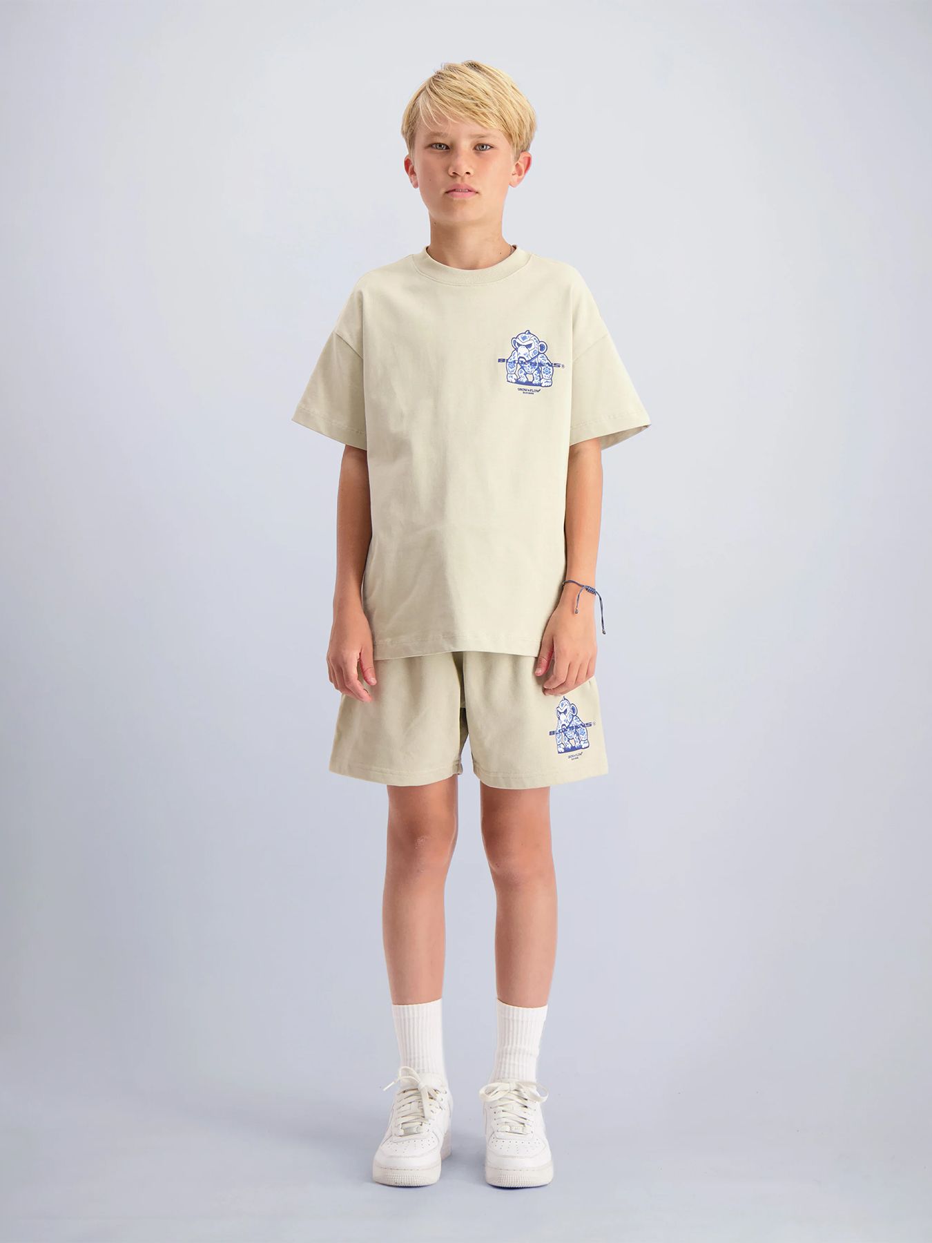 Black Bananas Kids 3d flower convoy twinset Sand 00118880-703