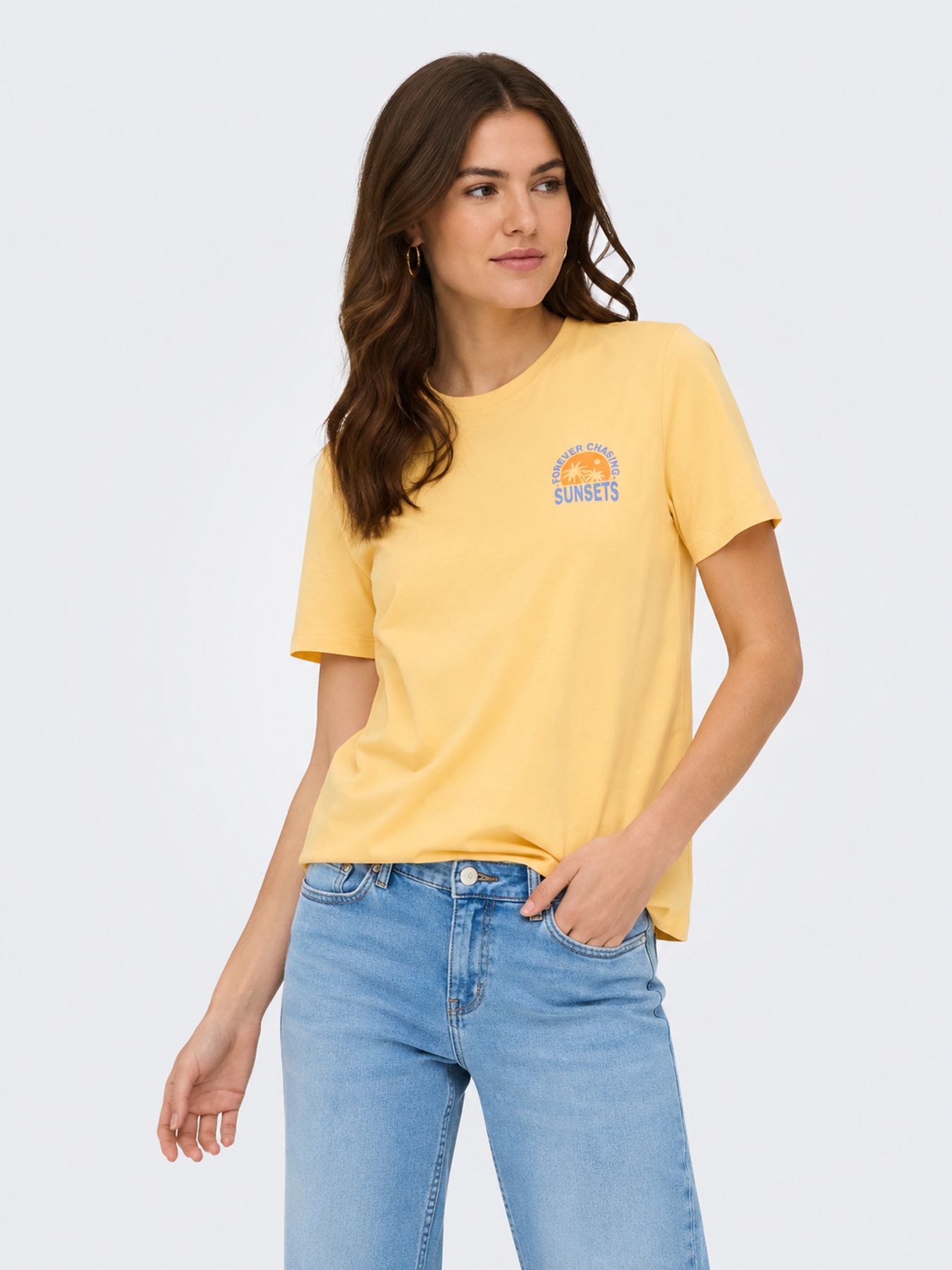 Only ONLFINE S/S REG TEE CS JRS Sunburst/Sunset (ultramarine) 00118889-EKA26011400003572