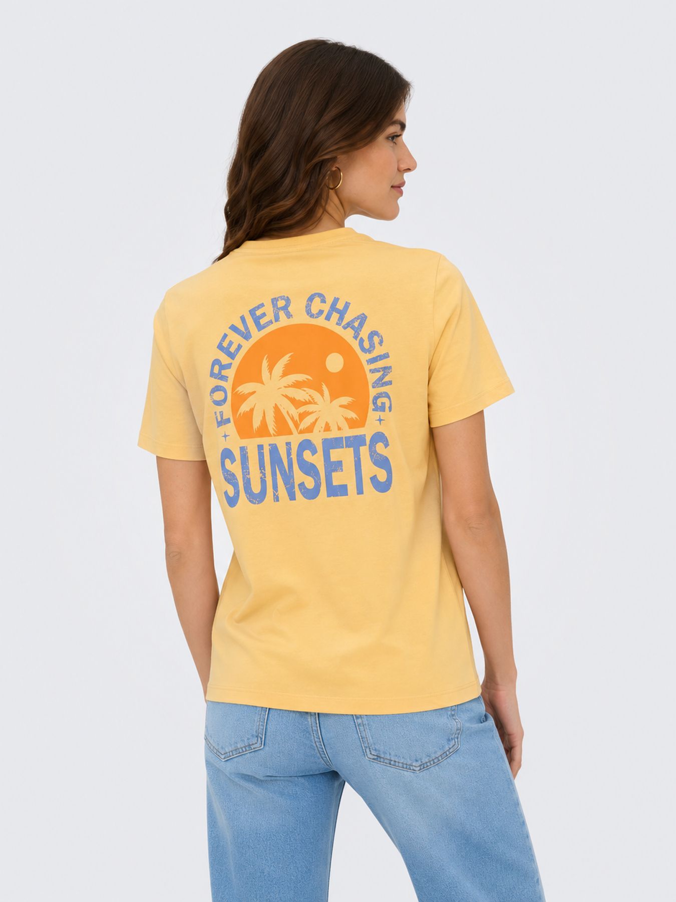 Only ONLFINE S/S REG TEE CS JRS Sunburst/Sunset (ultramarine) 2900167344017