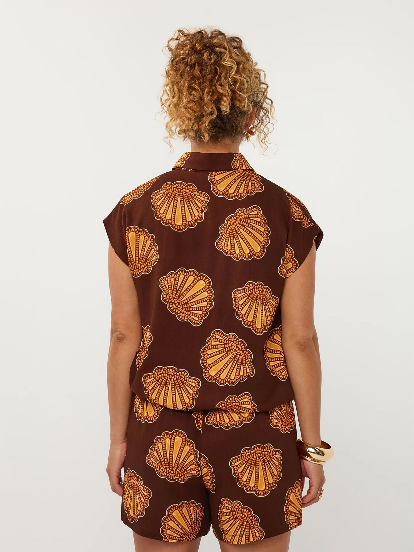 Ydence Blouse Veronica  Brown Shells 2900167832064