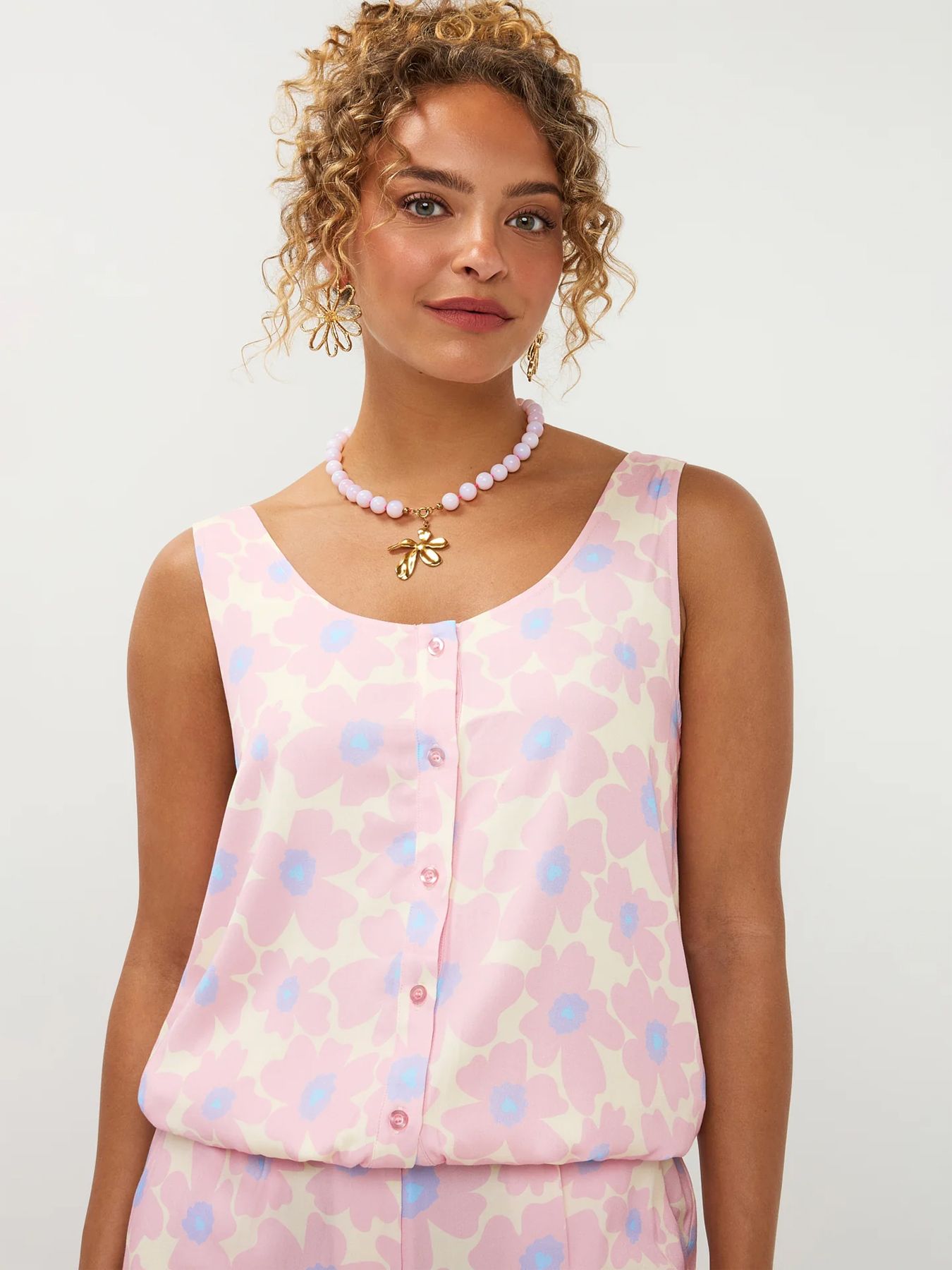 Ydence Top Lorena Soft Pink Flower 2900167836031