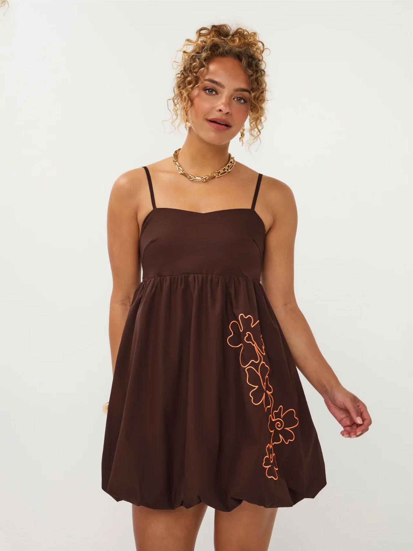 Ydence Dress Anneloes Brown 00119135-769