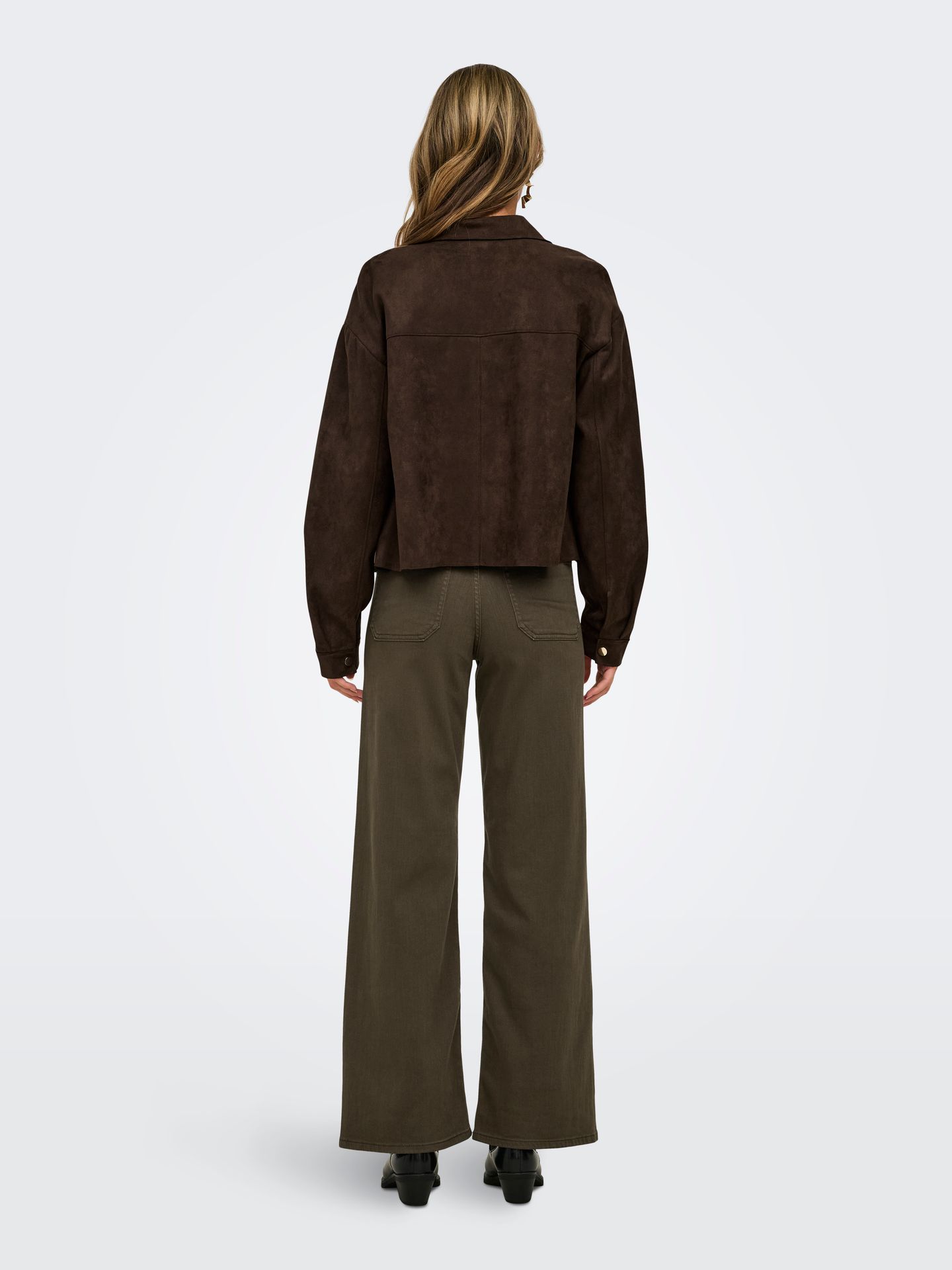 Only JDYJULLE L/S FAKE SUEDE SHIRT JRS N Coffee Bean 2900167856046