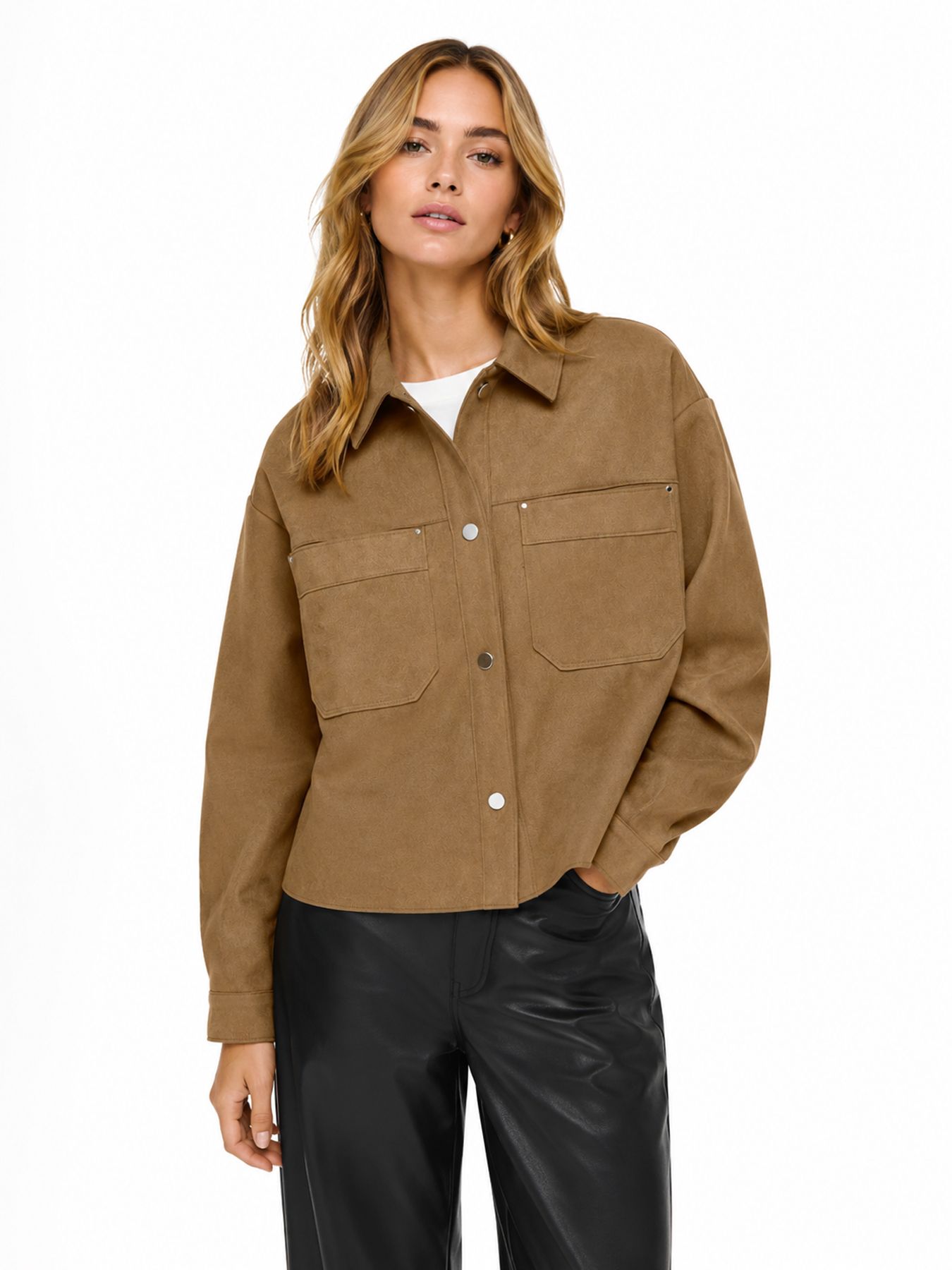 Only JDYJULLE L/S FAKE SUEDE SHIRT JRS N Kangaroo 00119143-EKA26011400003588