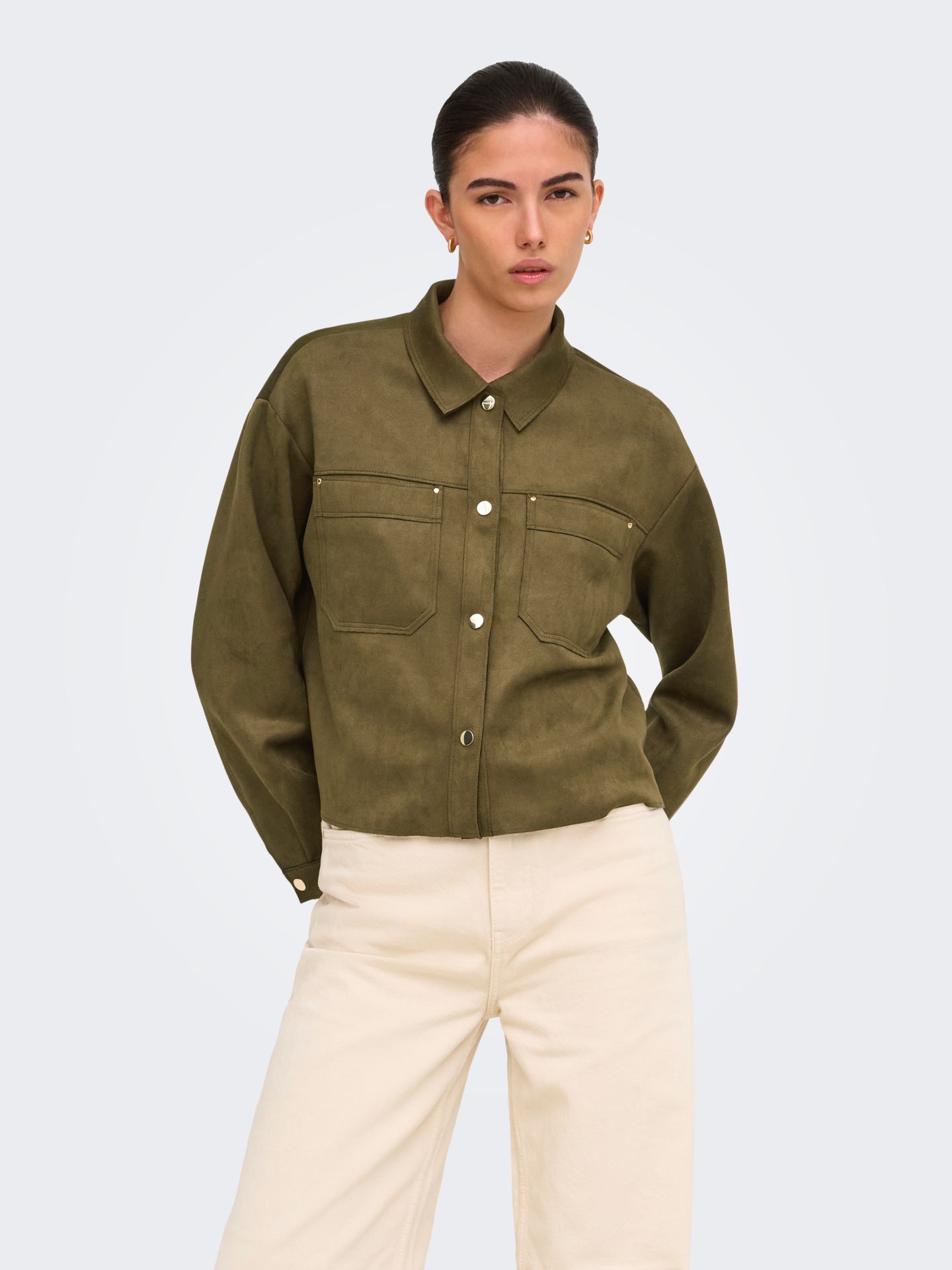 Only JDYJULLE L/S FAKE SUEDE SHIRT JRS N Kangaroo 00119143-EKA26011400003588