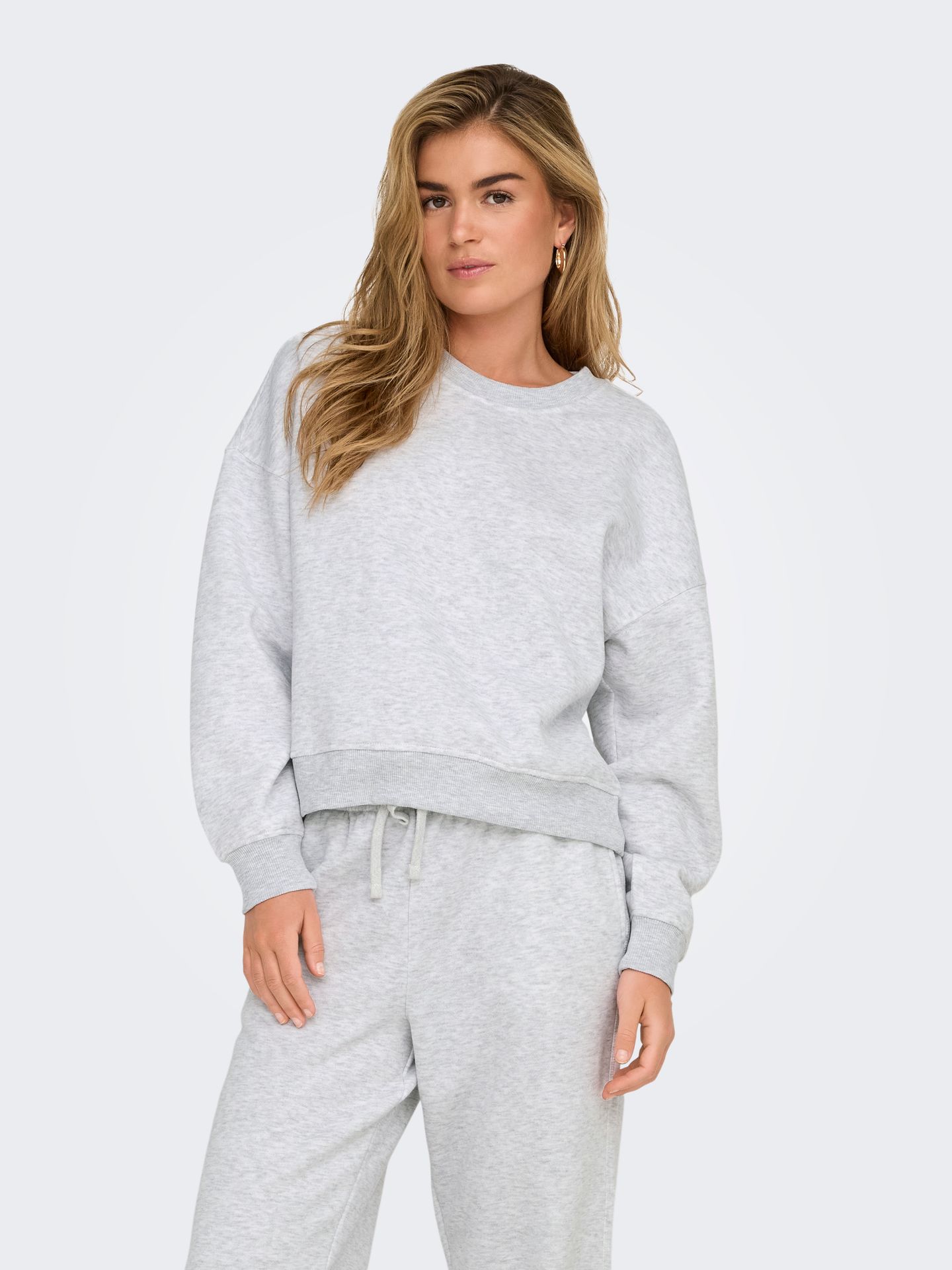 Only ONLBEST L/S CREW NECK SWT Light Grey Melange 2900167860029
