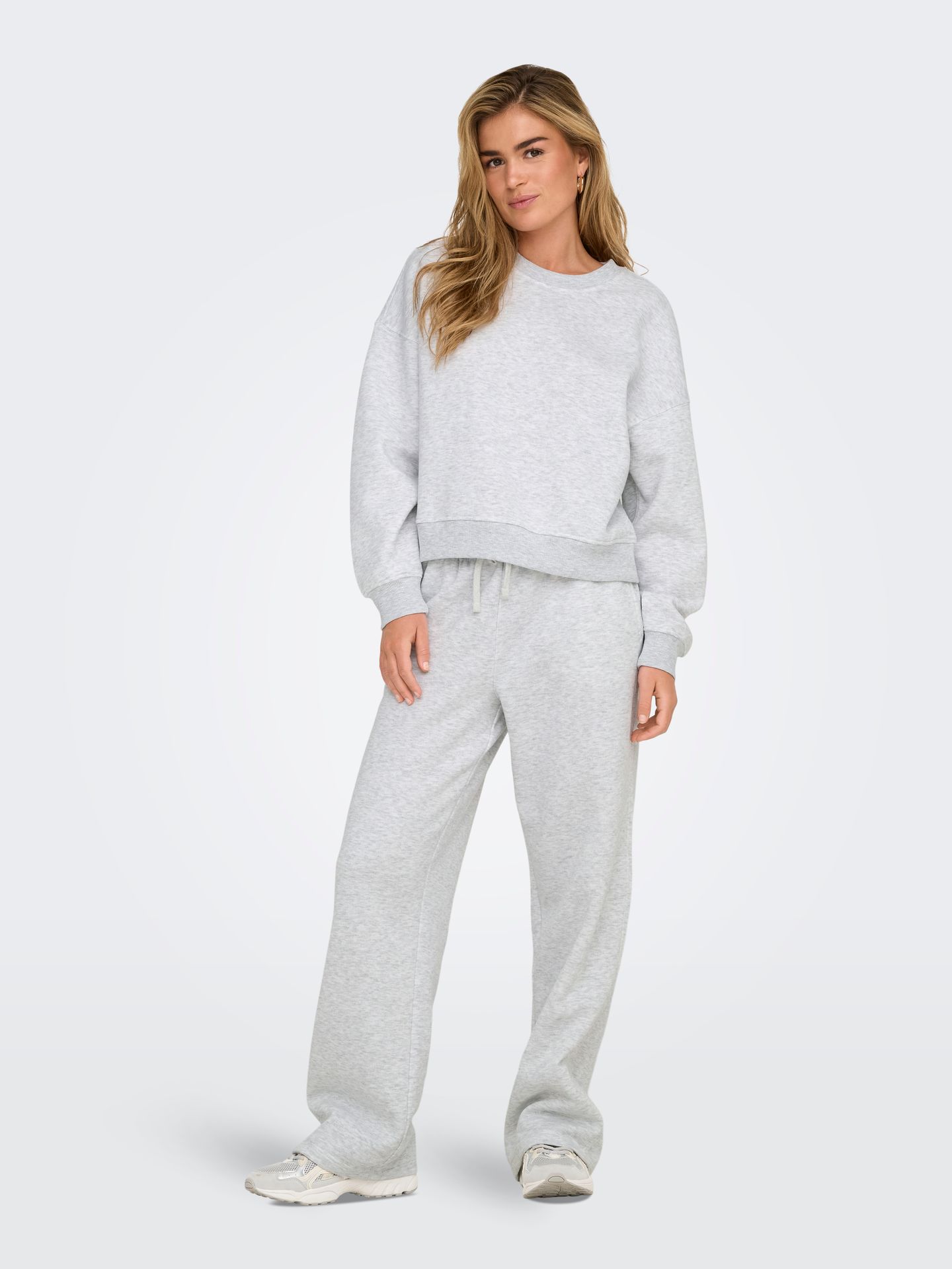 Only ONLBEST L/S CREW NECK SWT Light Grey Melange 2900167860029