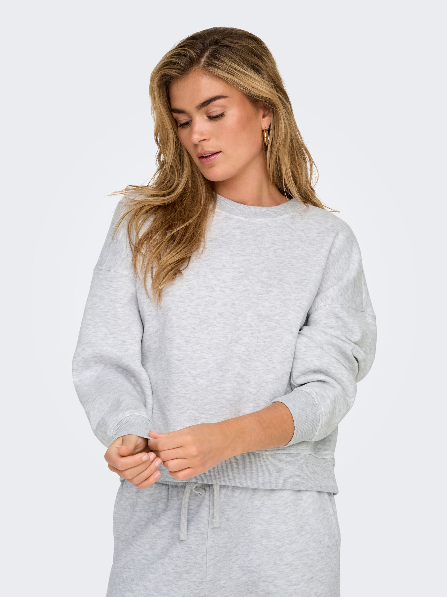 Only ONLBEST L/S CREW NECK SWT Light Grey Melange 2900167860029