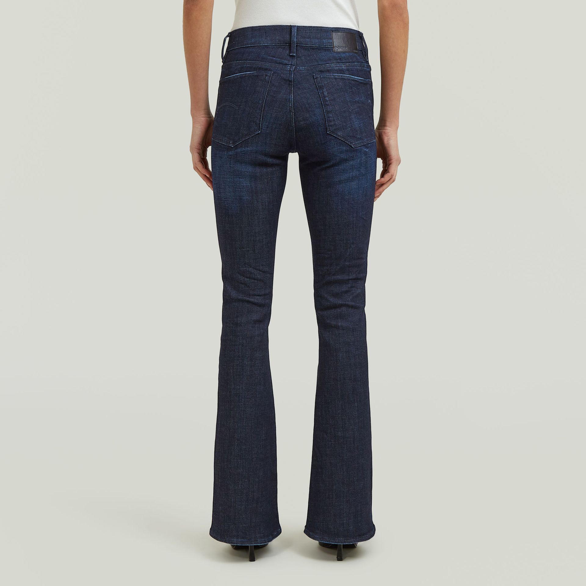 G-star Raw 3301 Flare Wmn J368 worn in chopper 2900167864379