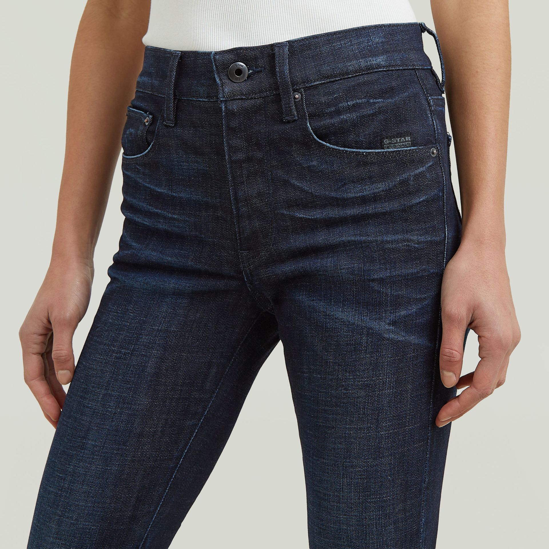 G-star Raw 3301 Flare Wmn J368 worn in chopper 2900167864379