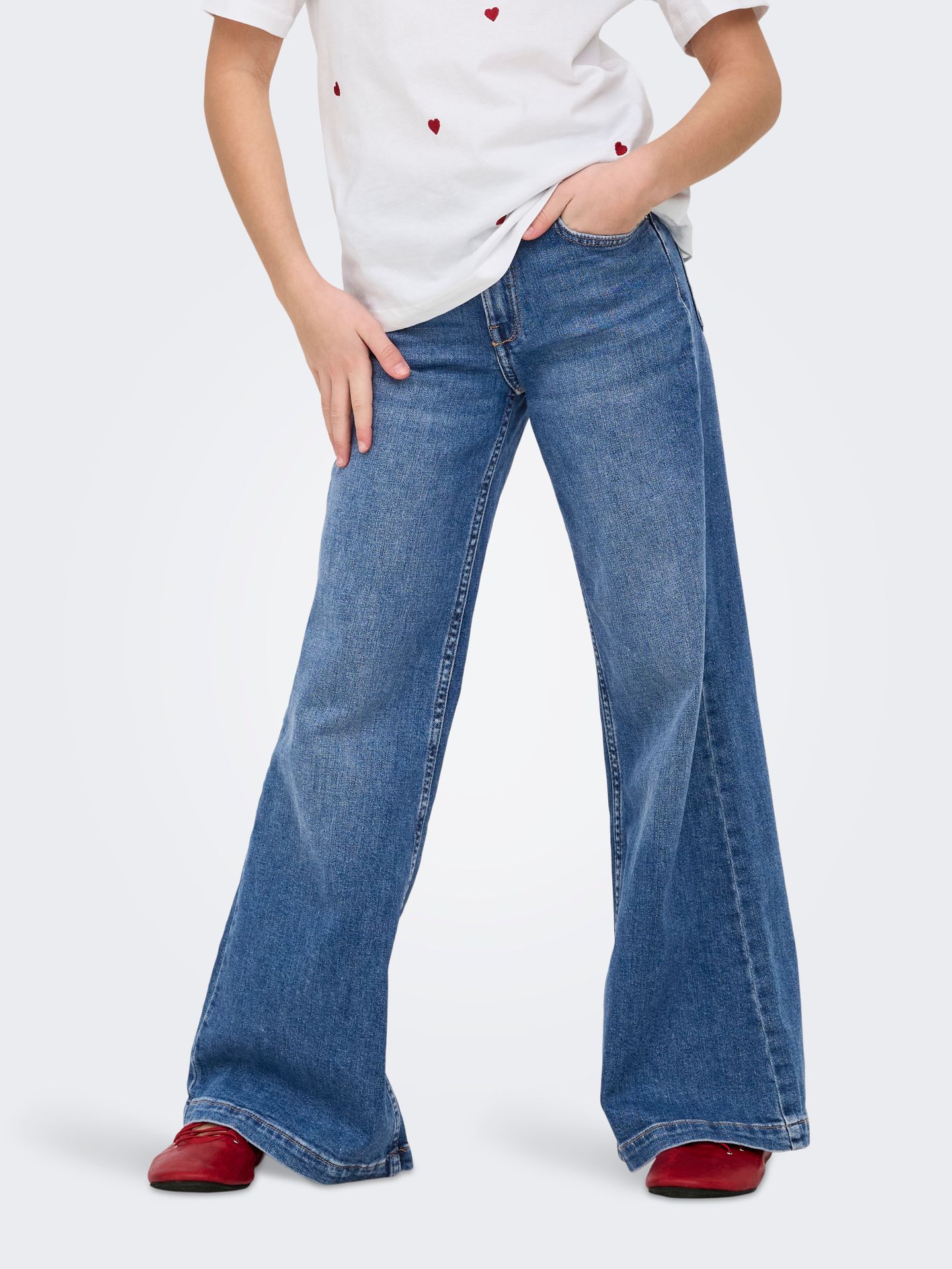 Only KOGCALIFORNIA MW WIDE FLARED REA NO Dark Medium Blue Denim 2900167874057