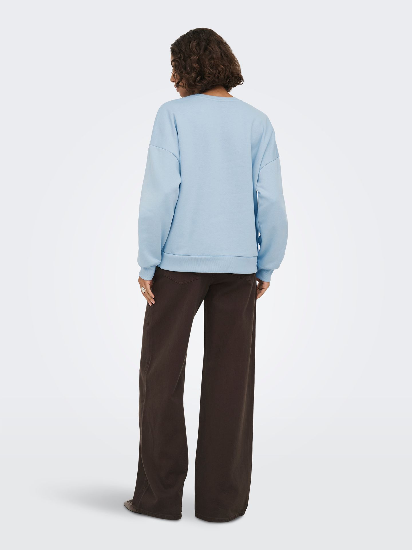 Only ONLZALENTA BOXY L/S BOX CS SWT Dusty Blue/WHITE + FRENCH OAK + VIN 2900167878055