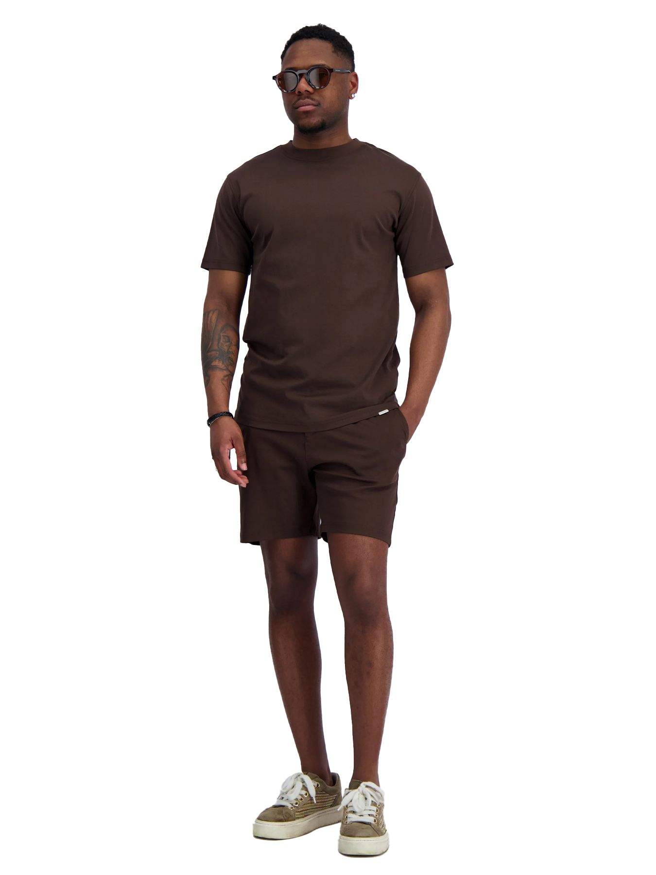 Black Bananas Mercerised tee twinset Brown 00119172-769