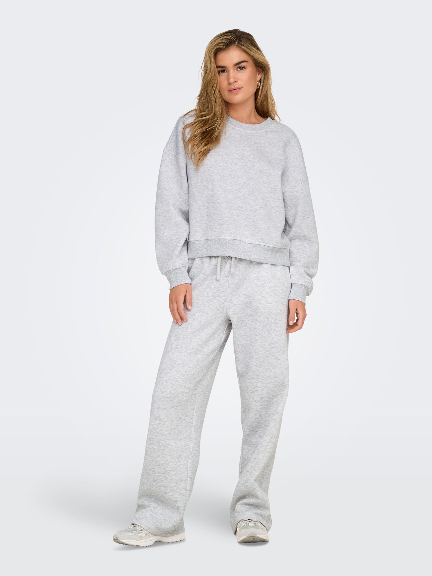 Only ONLBEST STRAIGHT PANT SWT Light Grey Melange 2900167914043