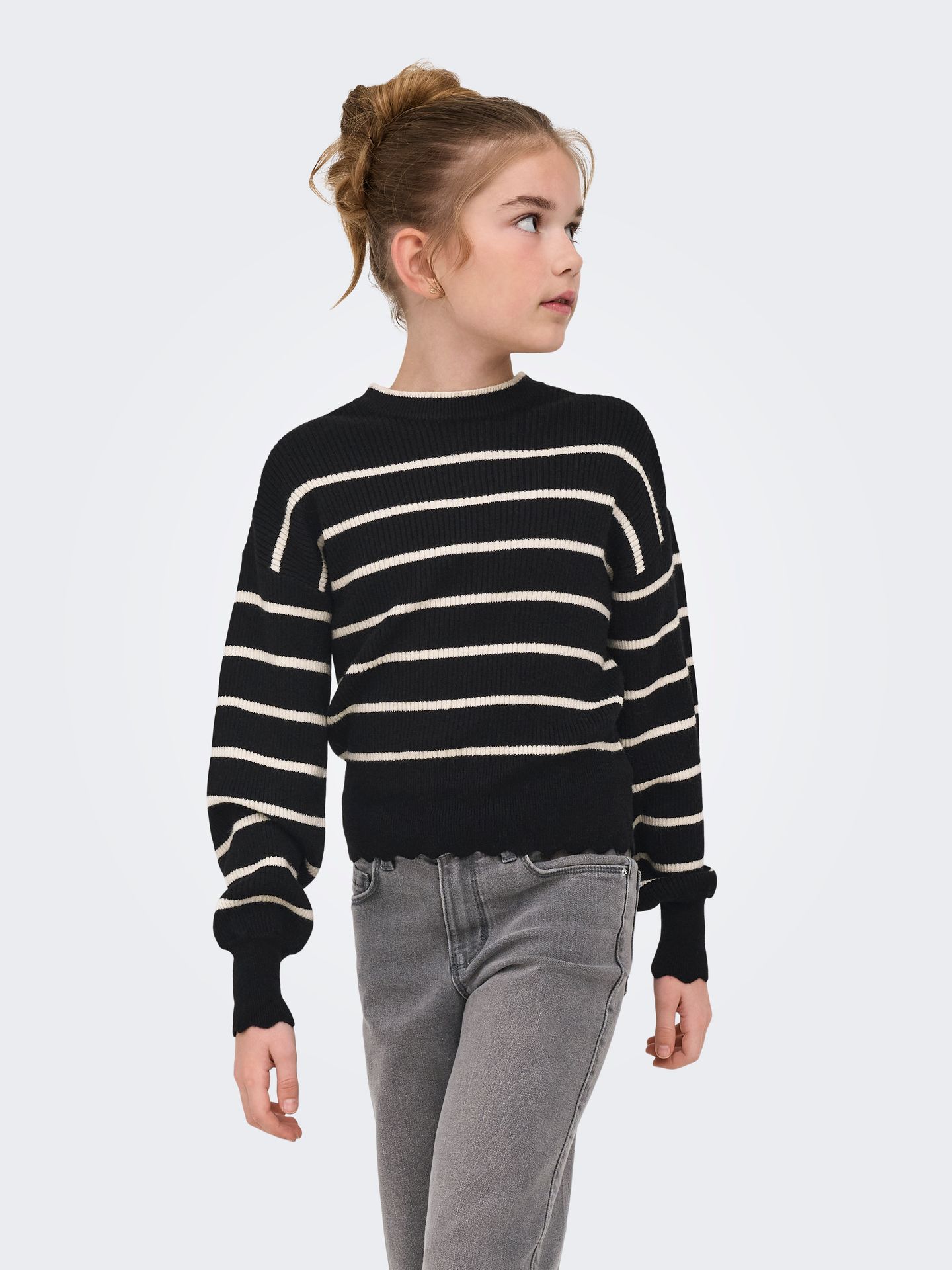 Only KOGIBI LS O-NECK PULLOVER CP KNT NO Black/LEO AOP 2900167915033