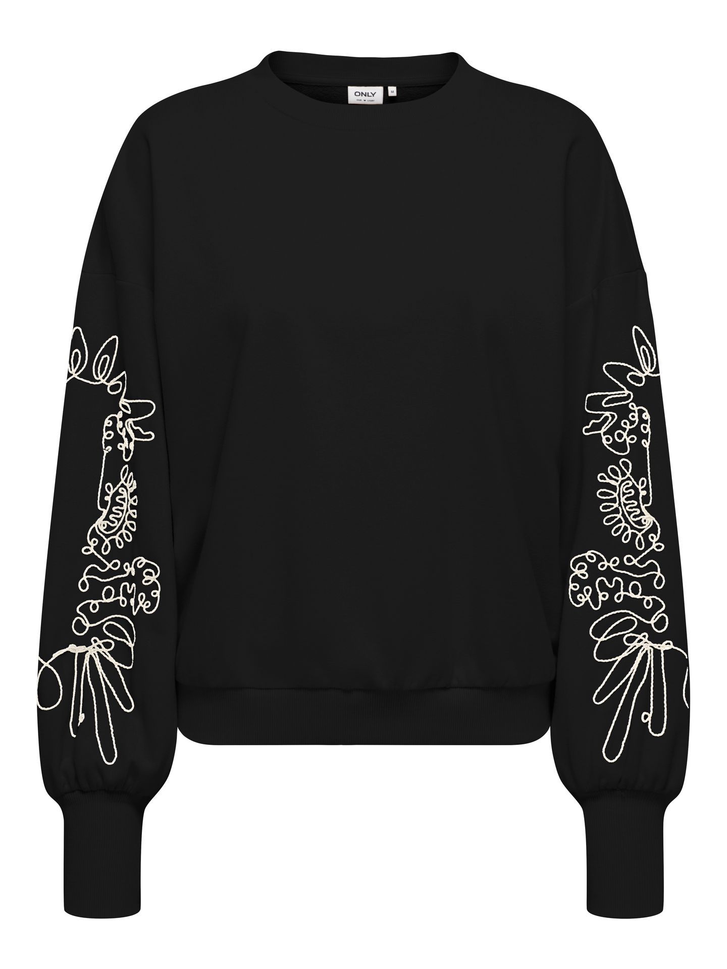 Only ONLBROOKE L/S O-NECK DETAIL SWT Black/Silver glitter 2900167926015